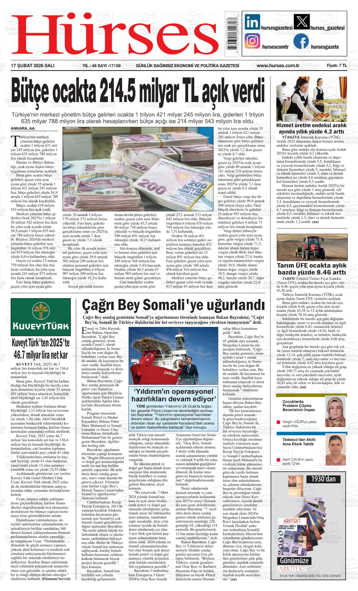 Hürses Gazetesi 17.02.2026