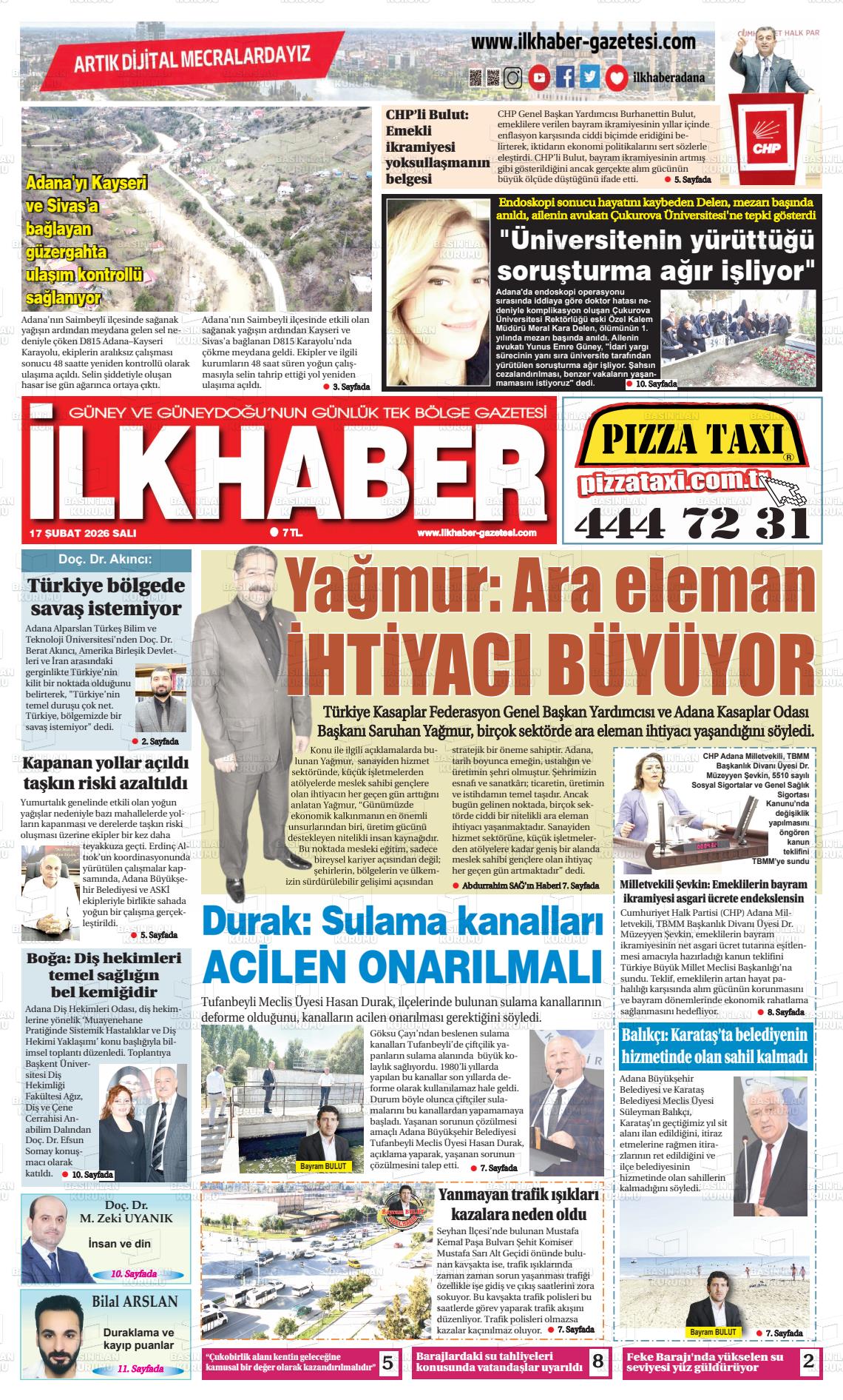 Adana Ilkhaber 17.02.2026