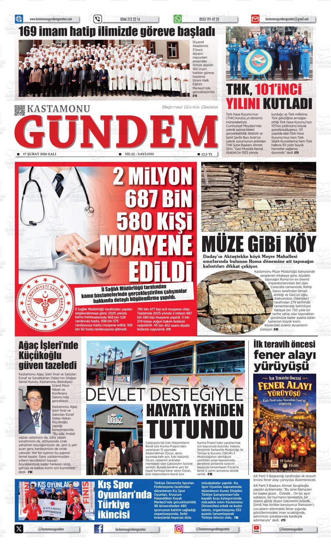 Kastamonu Gundem 17.02.2026