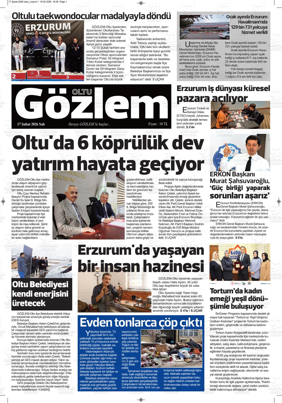 Erzurum Oltugozlem 17.02.2026