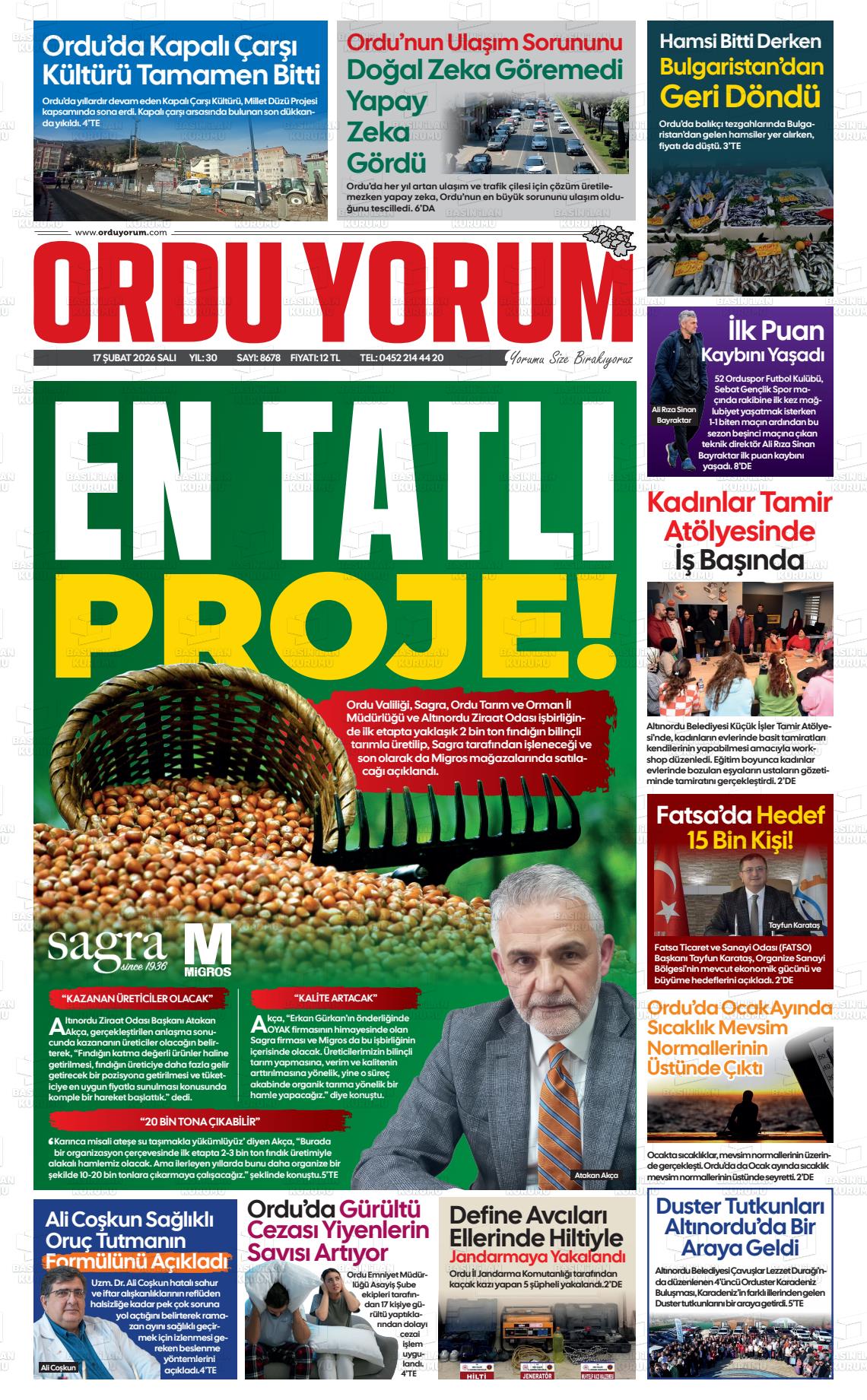 Ordu Yorum 17.02.2026