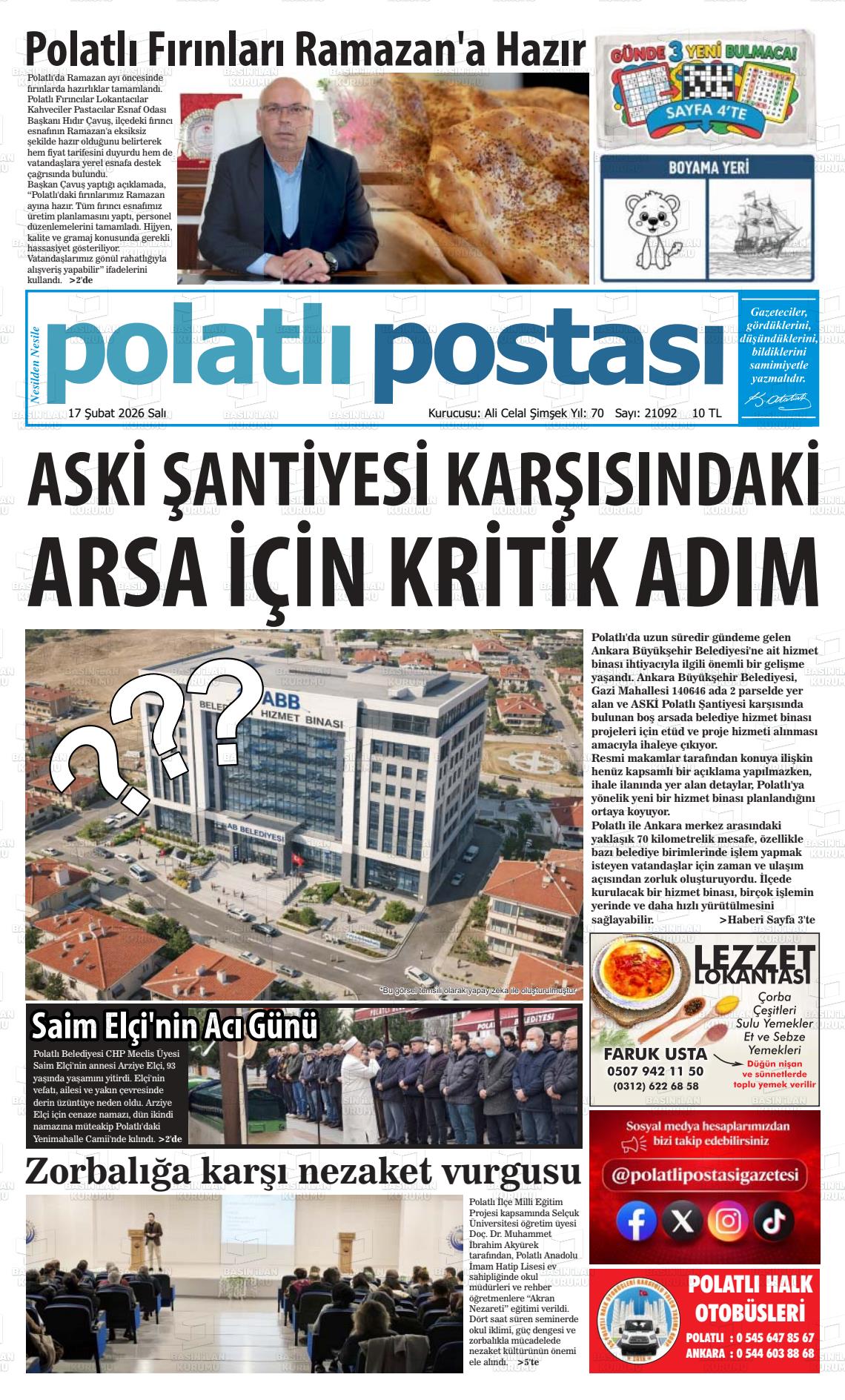 Ankara Polatlipostasi 17.02.2026