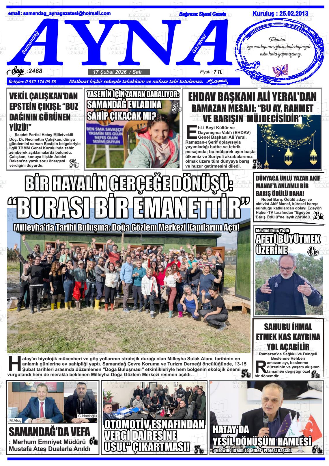 Hatay Samandagayna 17.02.2026