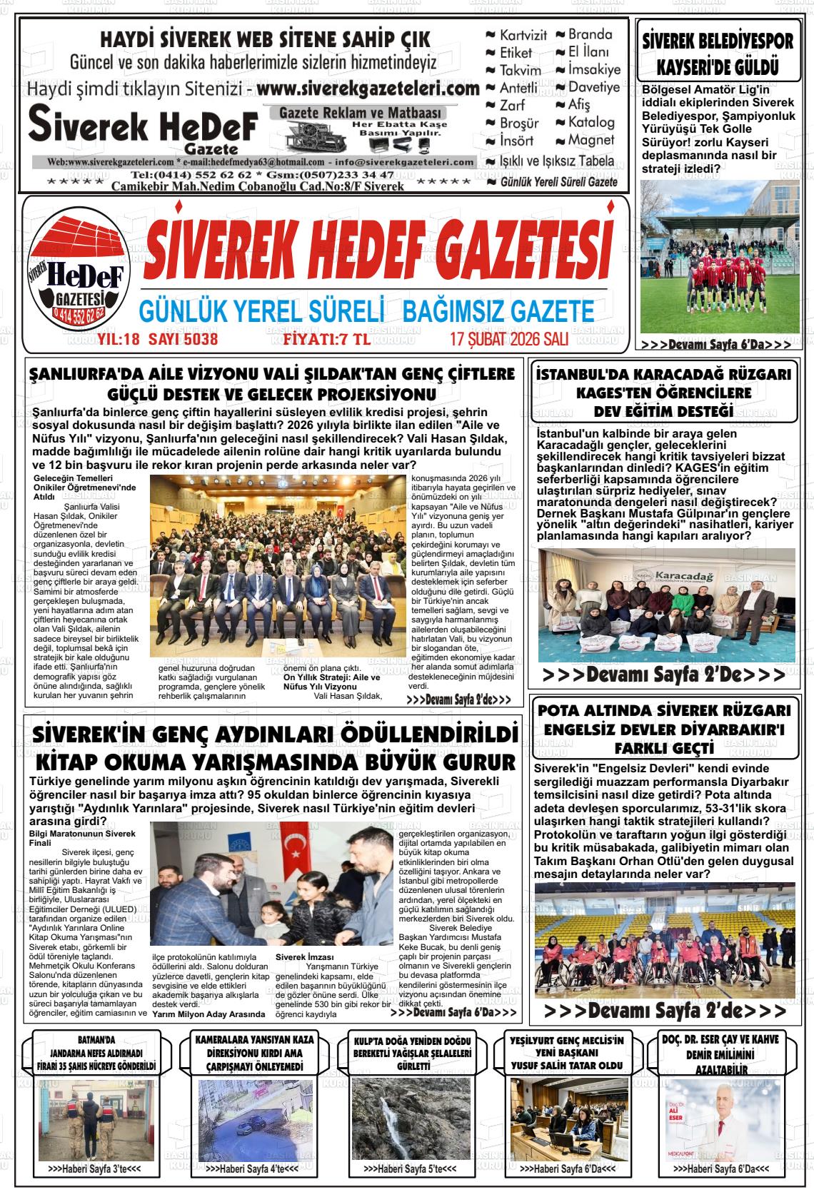 Sanliurfa Siverekhedef 17.02.2026