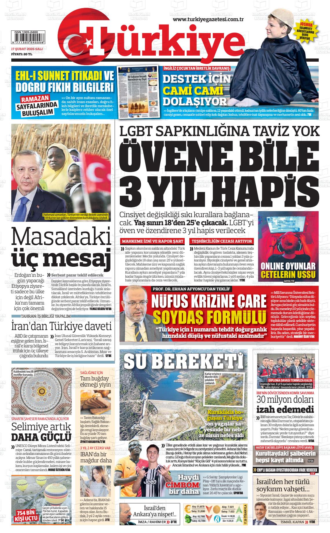 Türkiye Gazetesi 17.02.2026