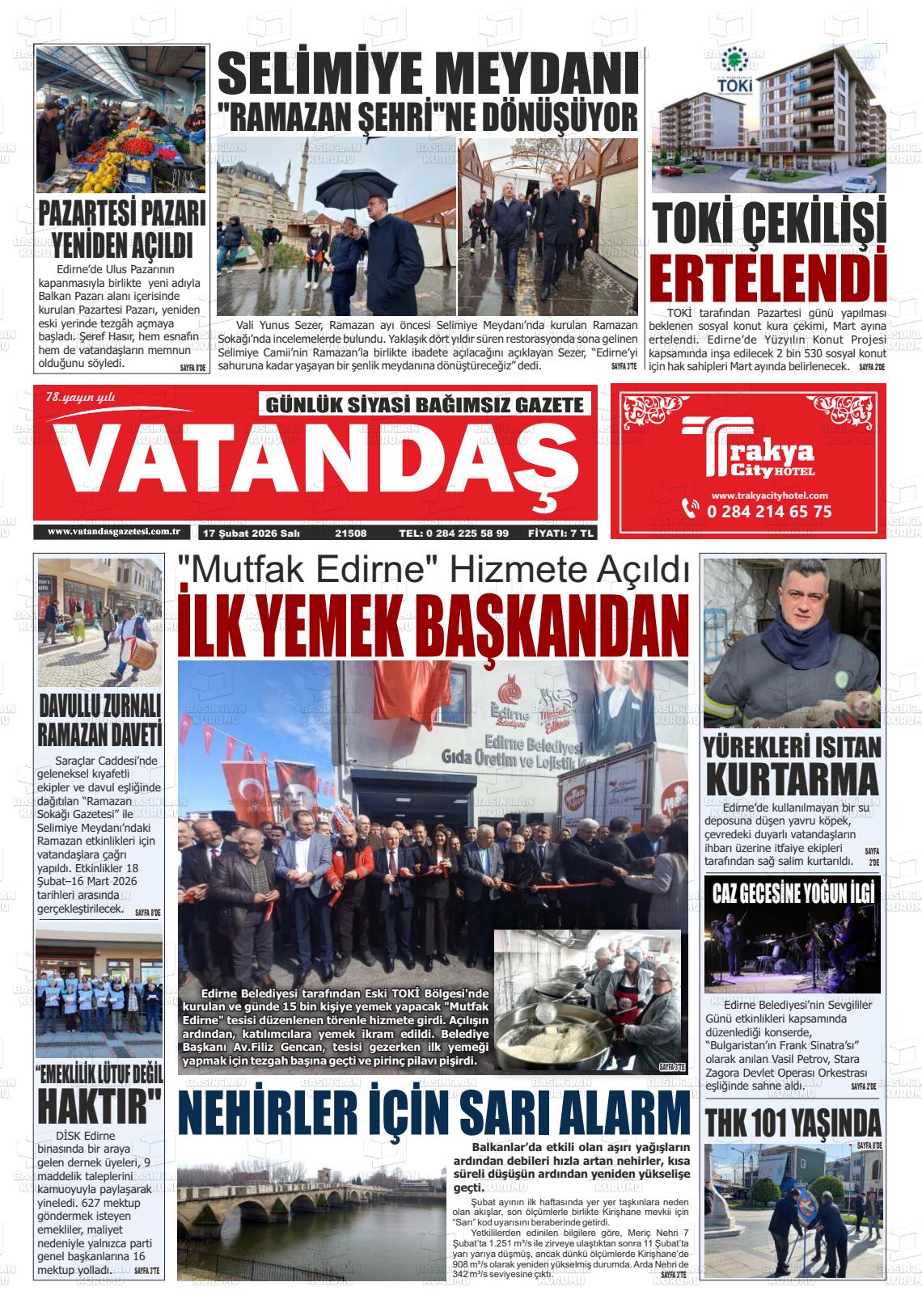 Edirne Vatandas 17.02.2026