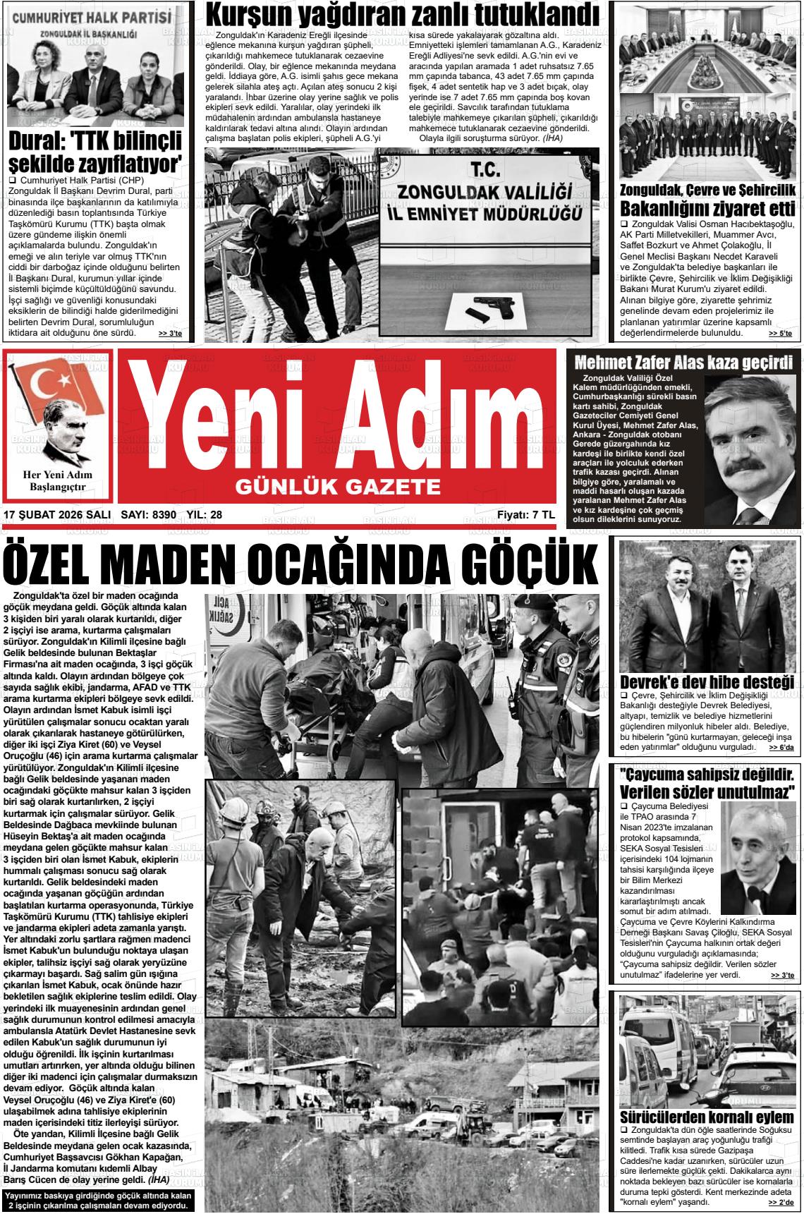 Zonguldak Yeniadim 17.02.2026