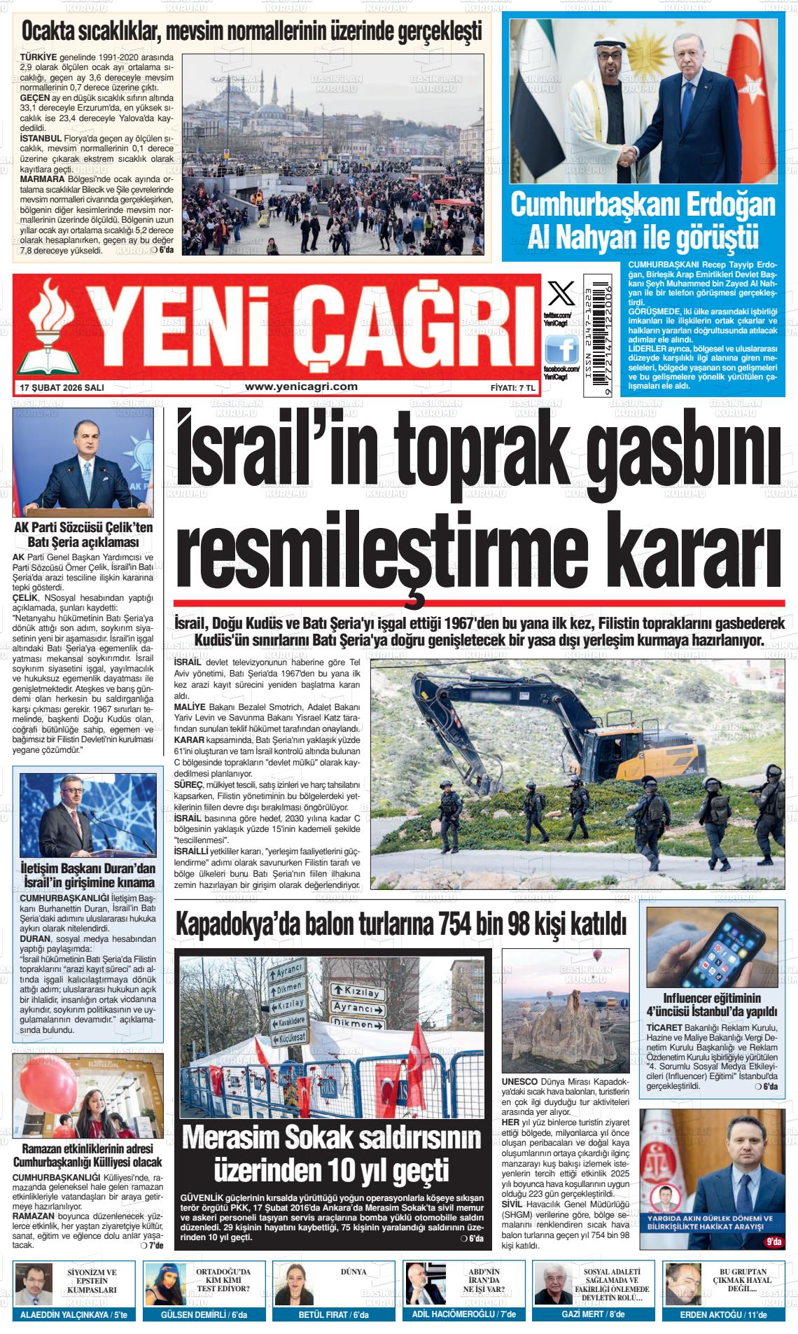Istanbul Yenicagri 17.02.2026