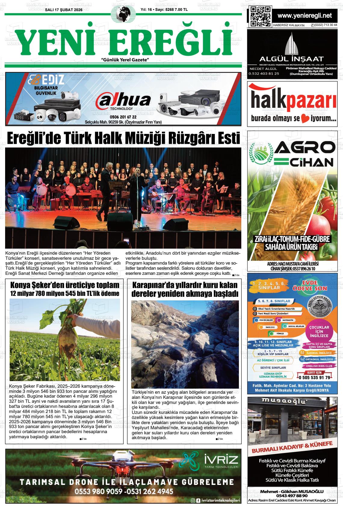 Konya Yenieregli 17.02.2026