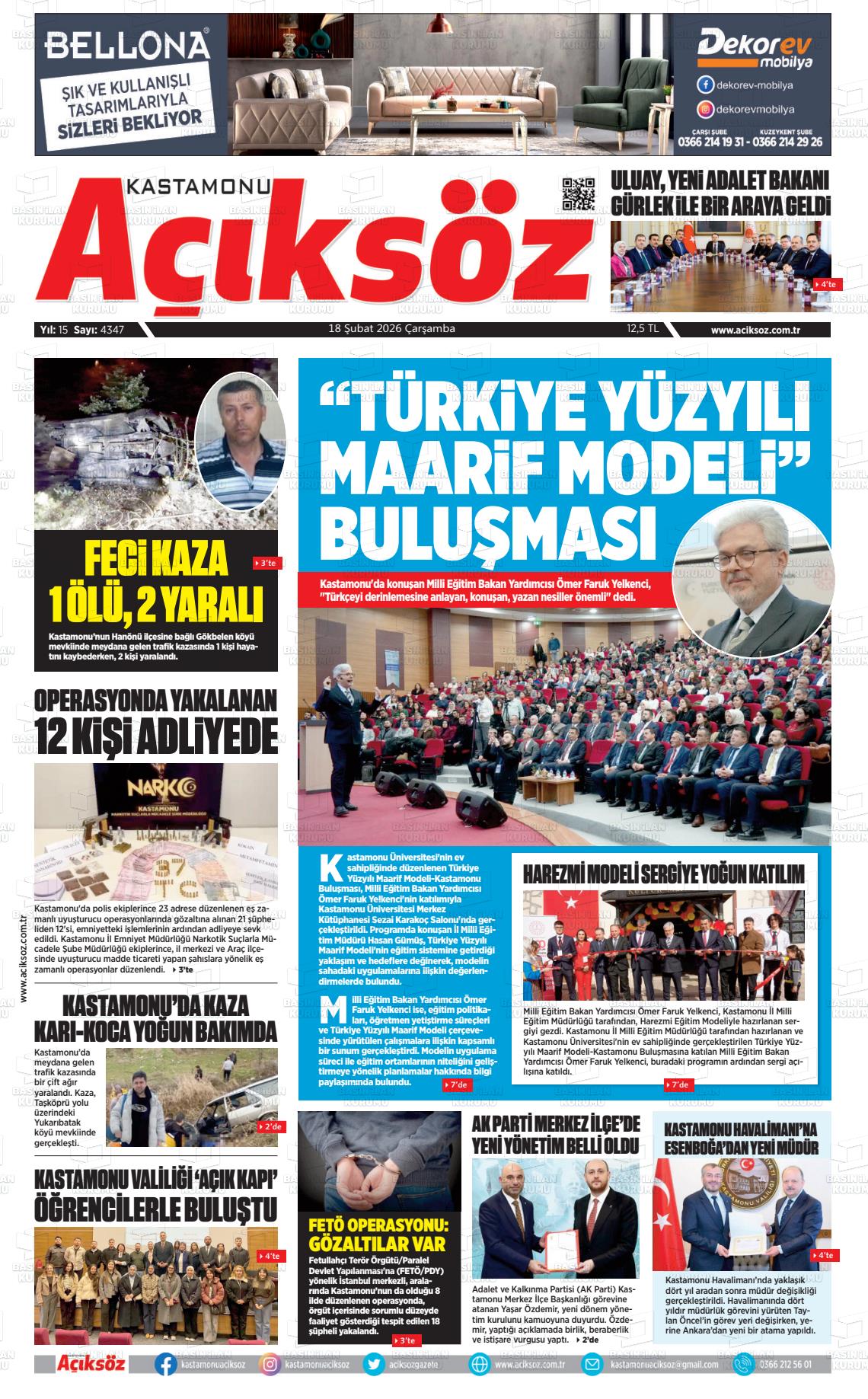 Kastamonu Aciksoz 18.02.2026