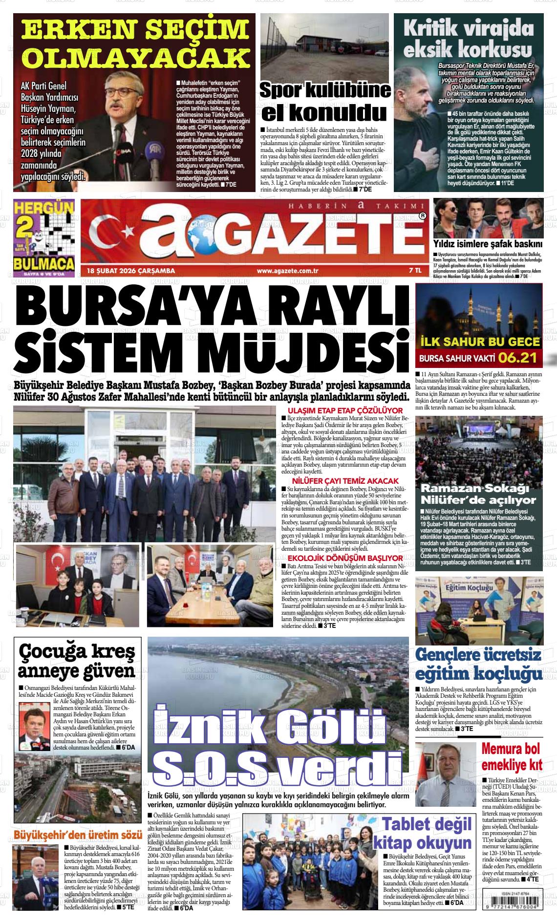 Bursa Agazete 18.02.2026