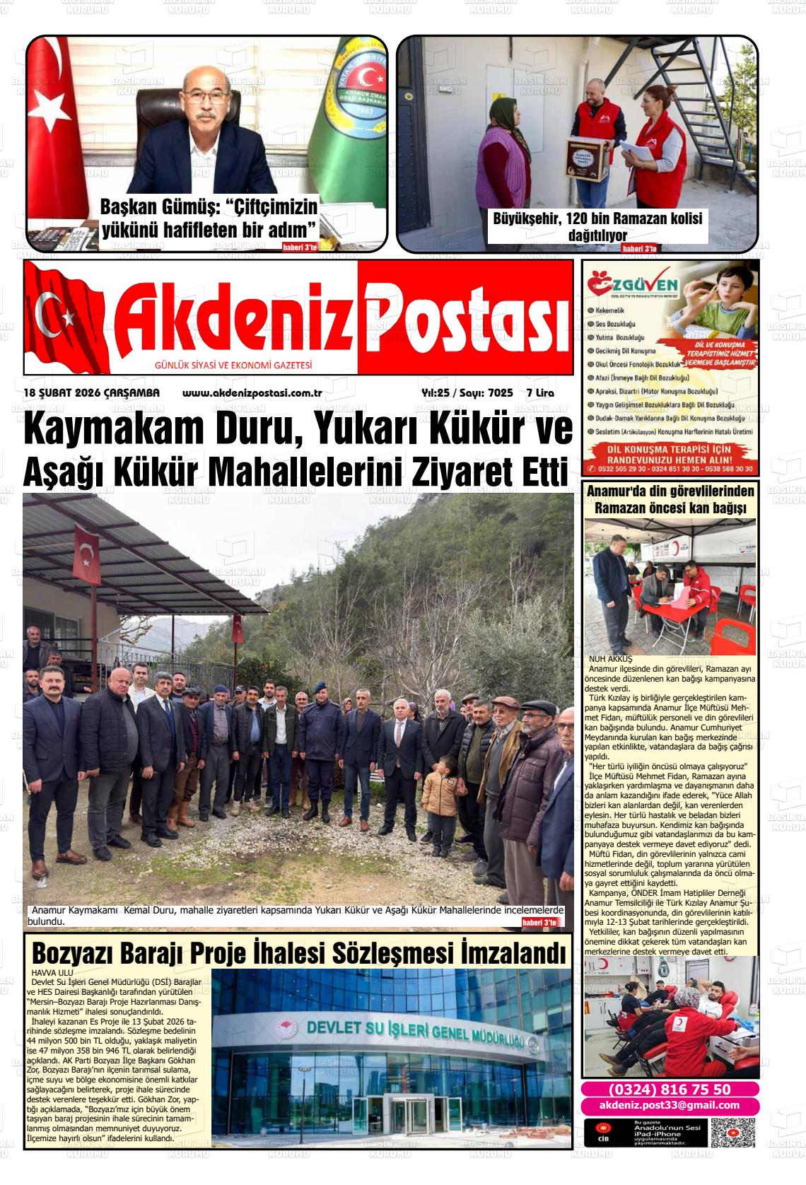 Mersin Akdenizpostasi 18.02.2026