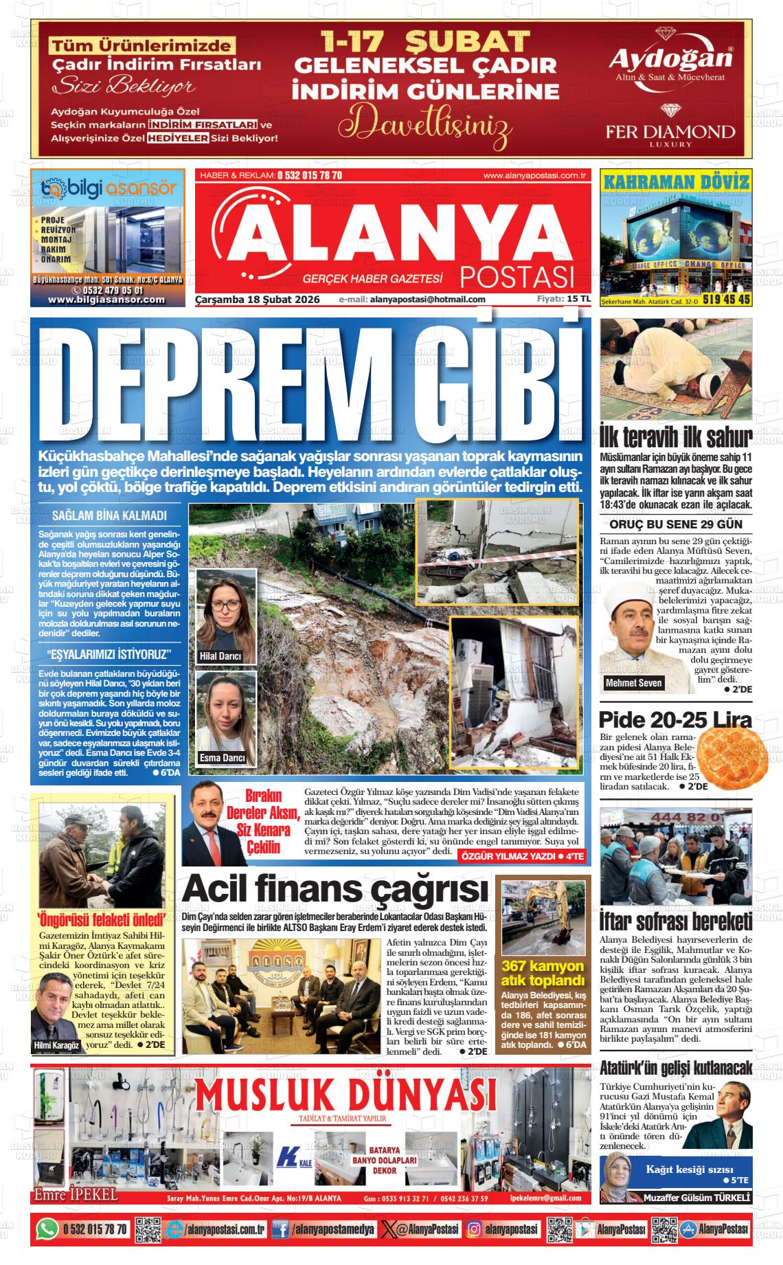 Antalya Alanyapostasi 18.02.2026