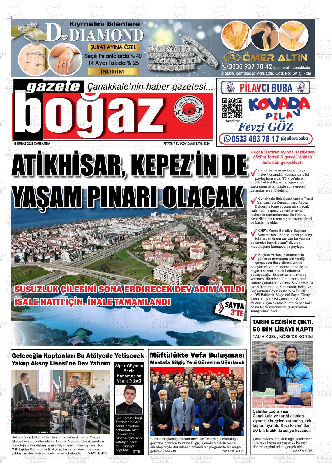 Canakkale Bogaz 18.02.2026