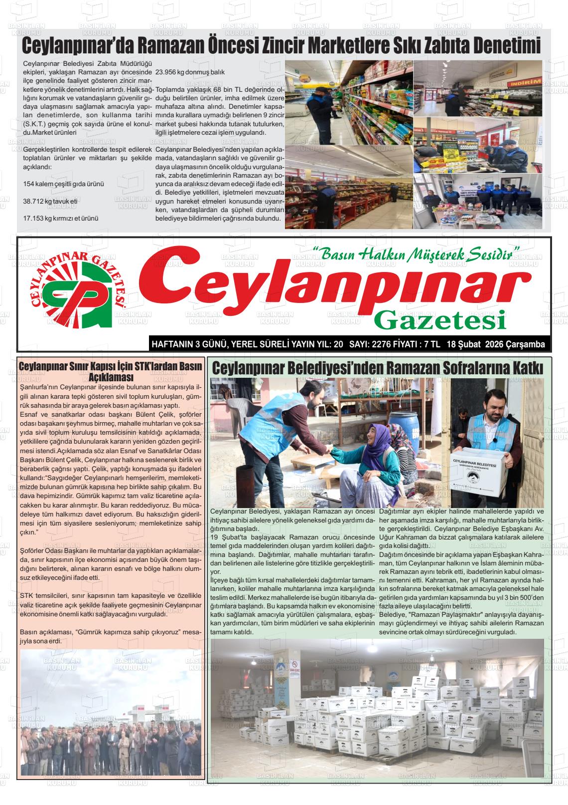 Sanliurfa Ceylanpinar 18.02.2026