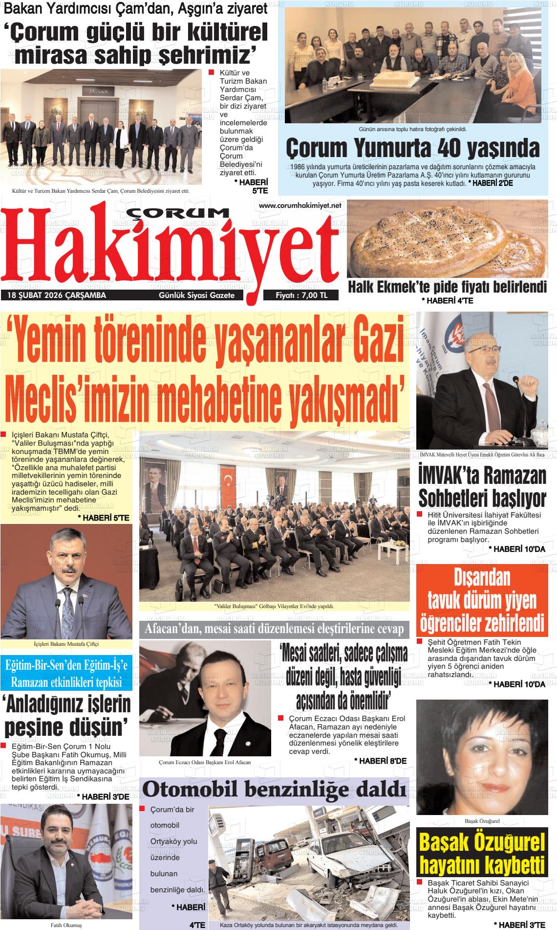 Corum Hakimiyet 18.02.2026