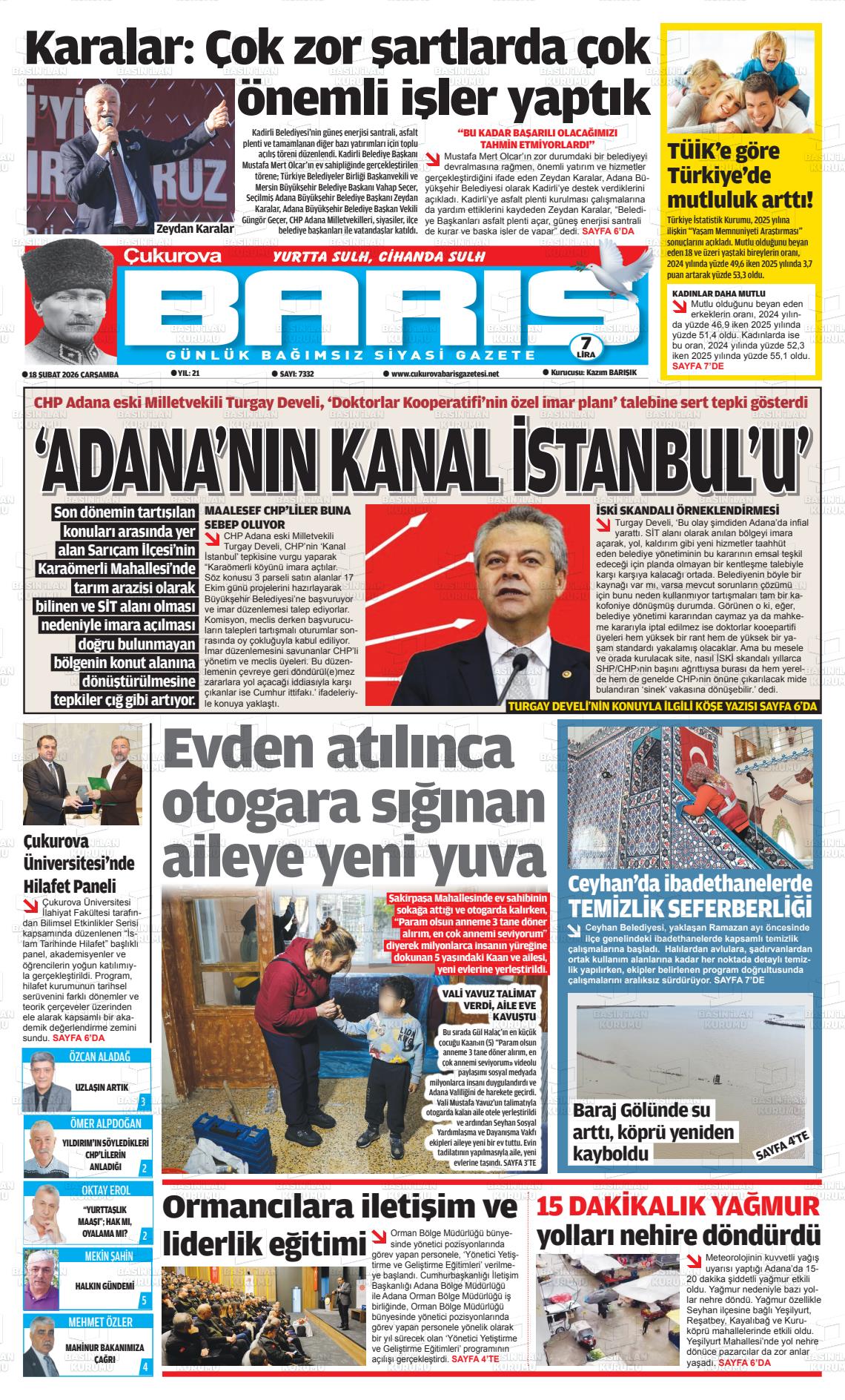 Adana Cukurovabaris 18.02.2026