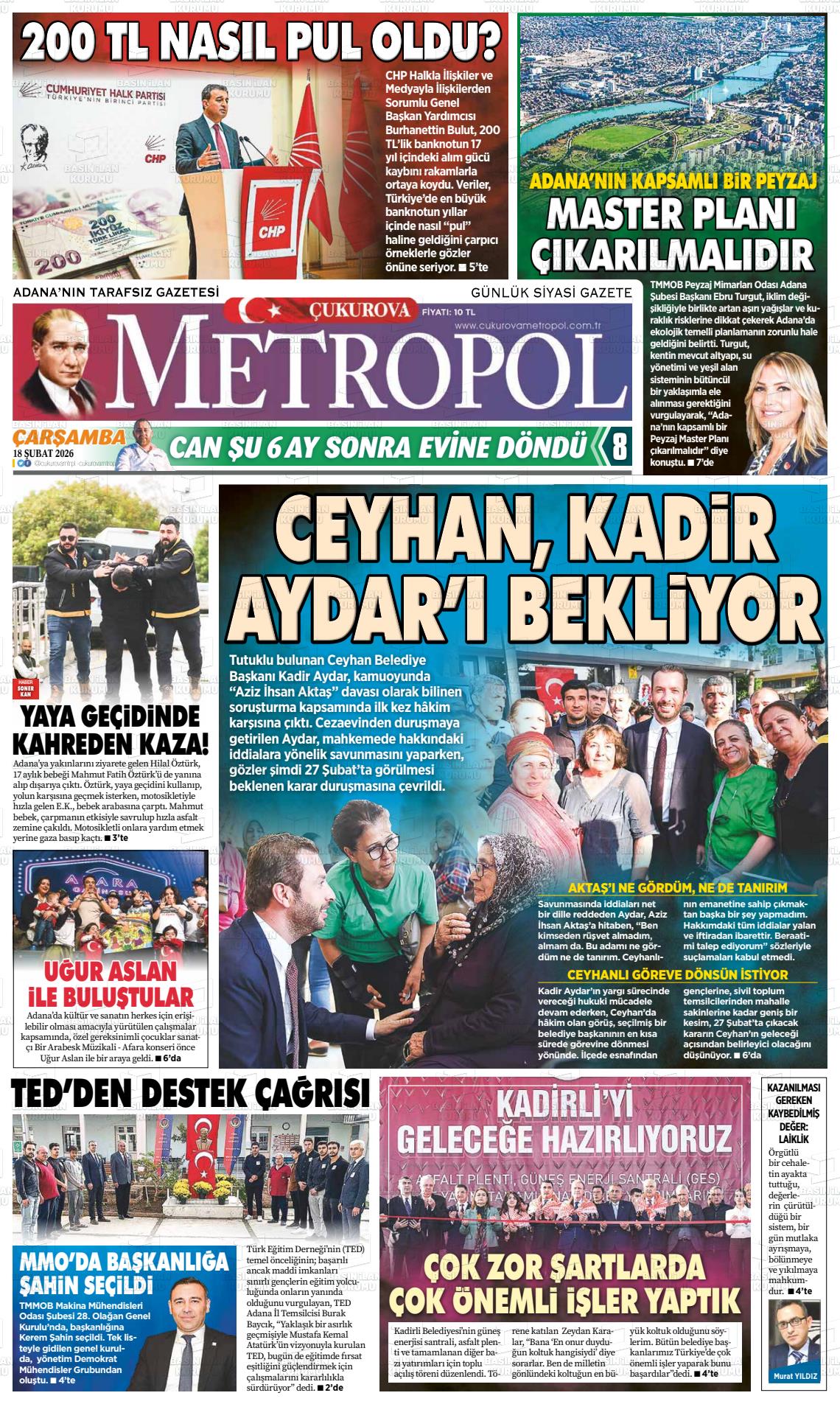 Adana Cukurovametropol 18.02.2026
