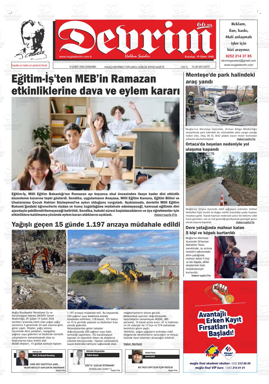 Tekirdag Devrim 18.02.2026