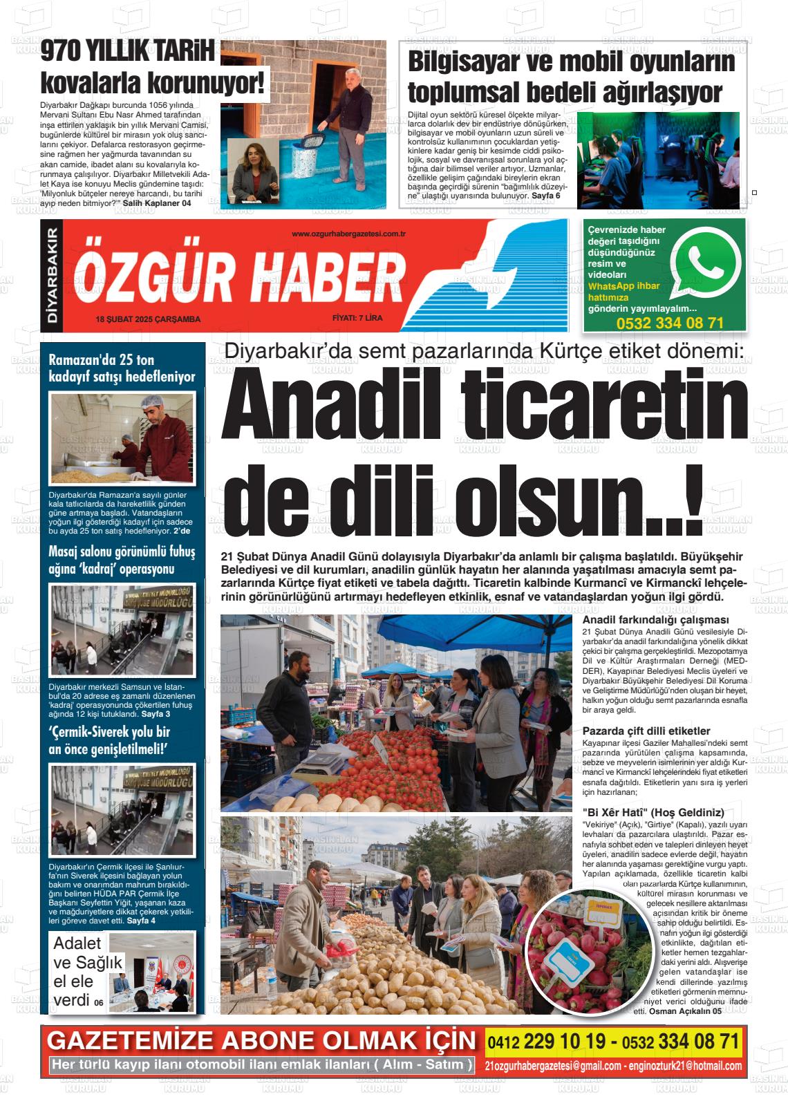 Diyarbakir Ozgurhaber 18.02.2026