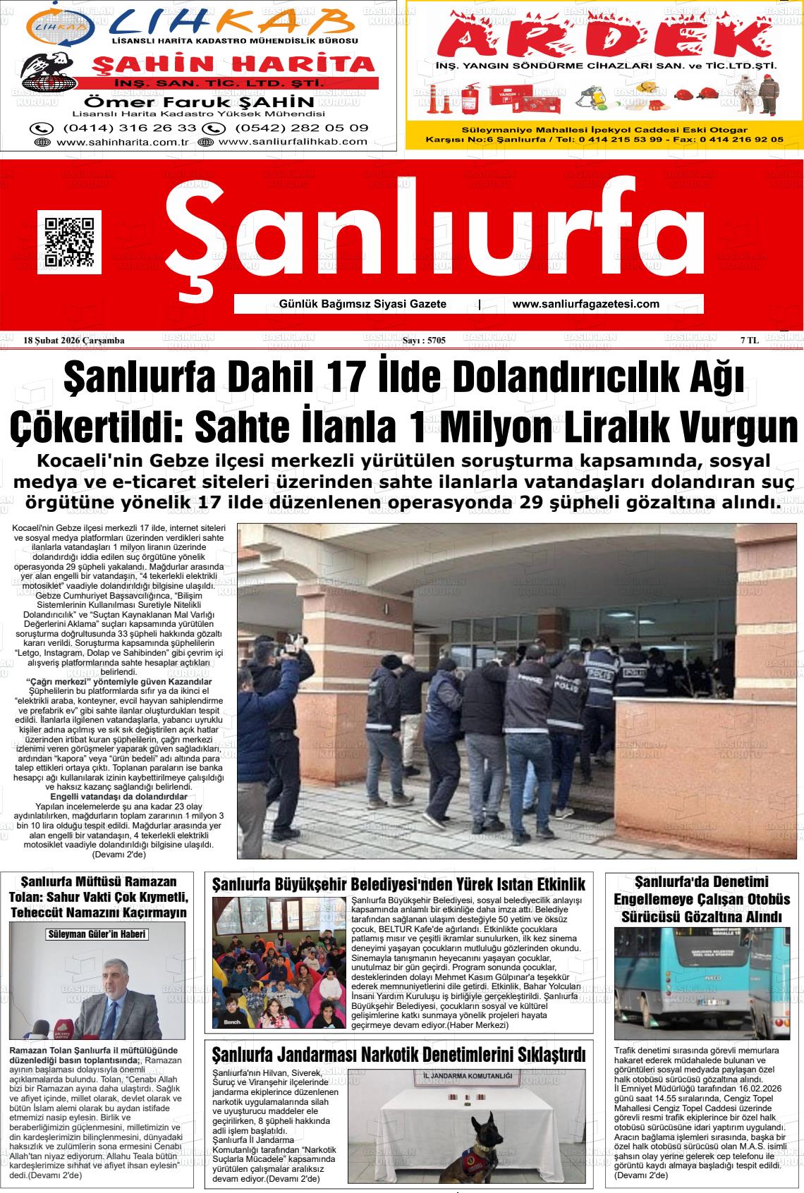 Sanliurfa Dunyadaveturkiyede 18.02.2026