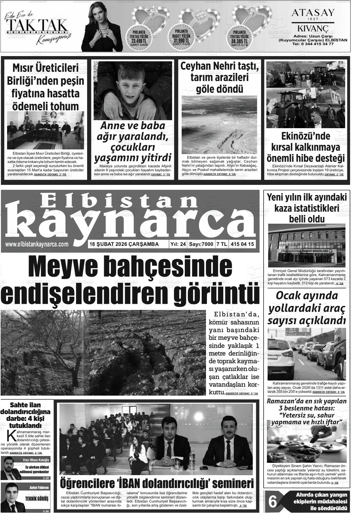 Kahramanmaras Elbistankaynarca 18.02.2026