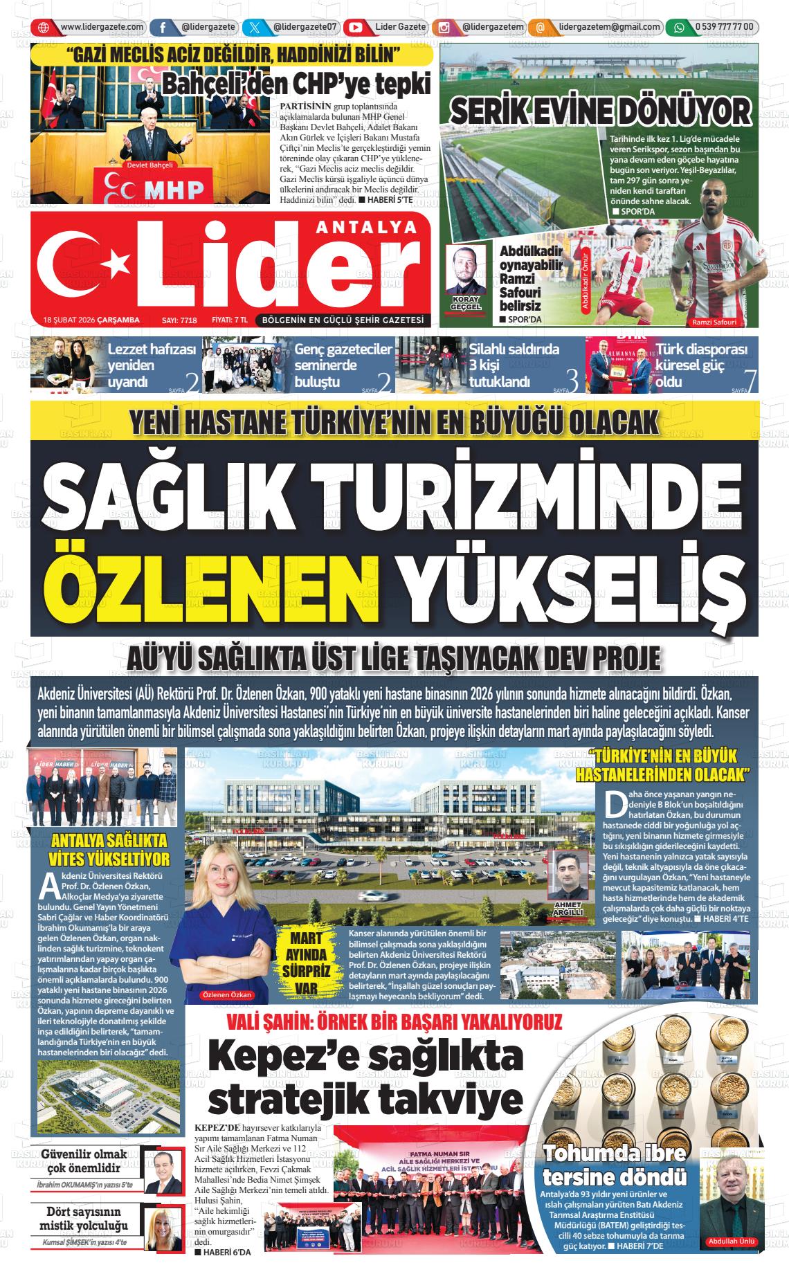 Antalya Gazetebir 18.02.2026