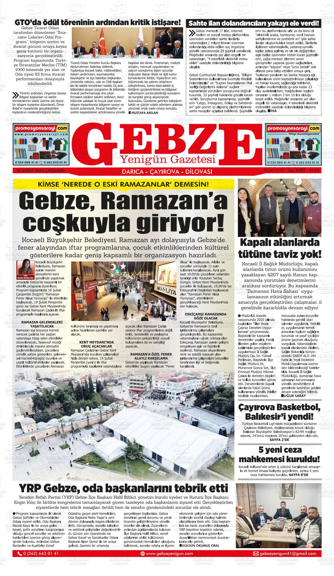 Kocaeli Gebzeyenigun 18.02.2026