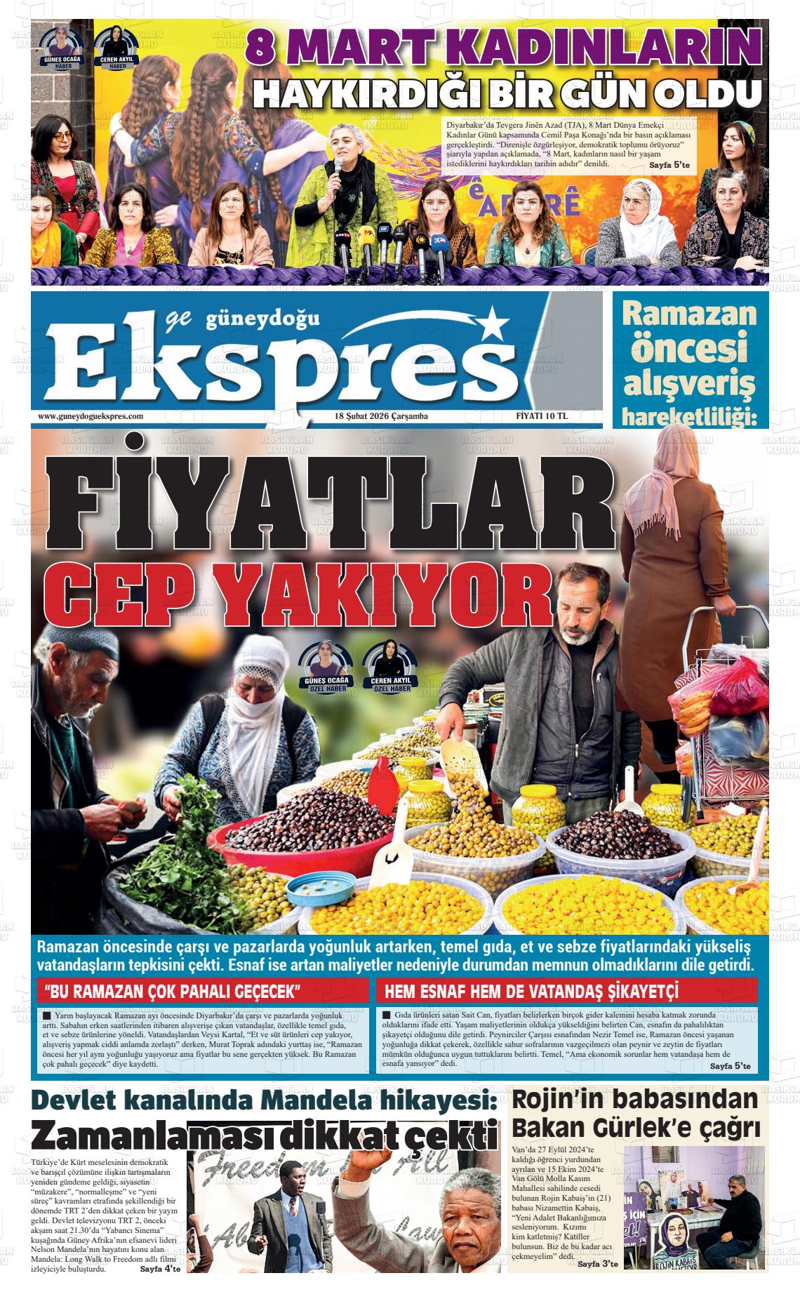 Diyarbakir Geguneydoguekspres 18.02.2026