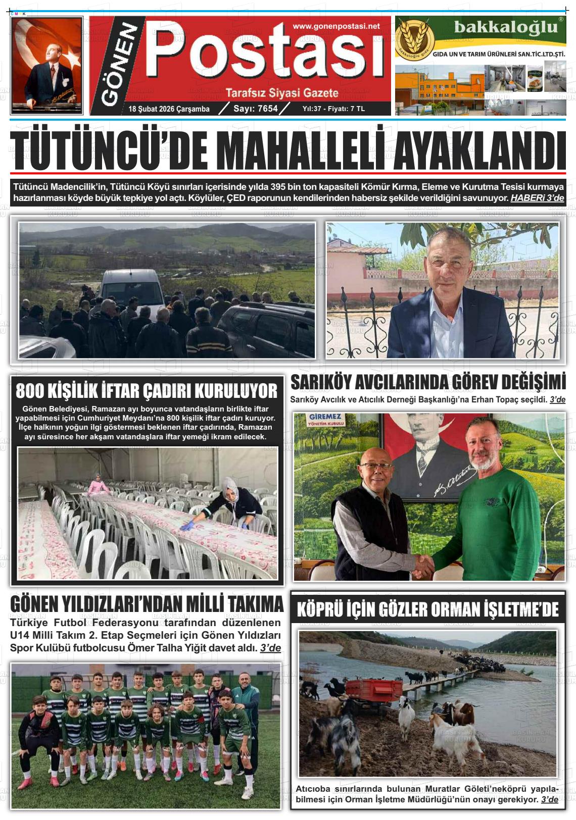 Balikesir Gonenpostasi 18.02.2026