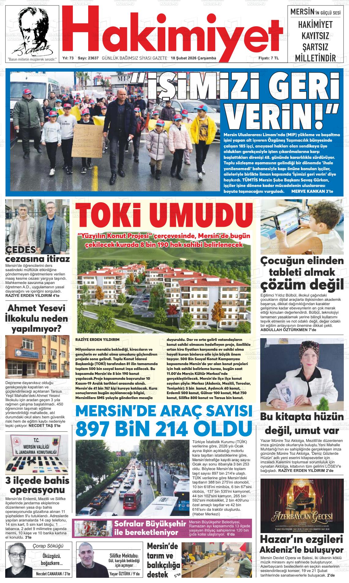 Konya Hakimiyet 18.02.2026