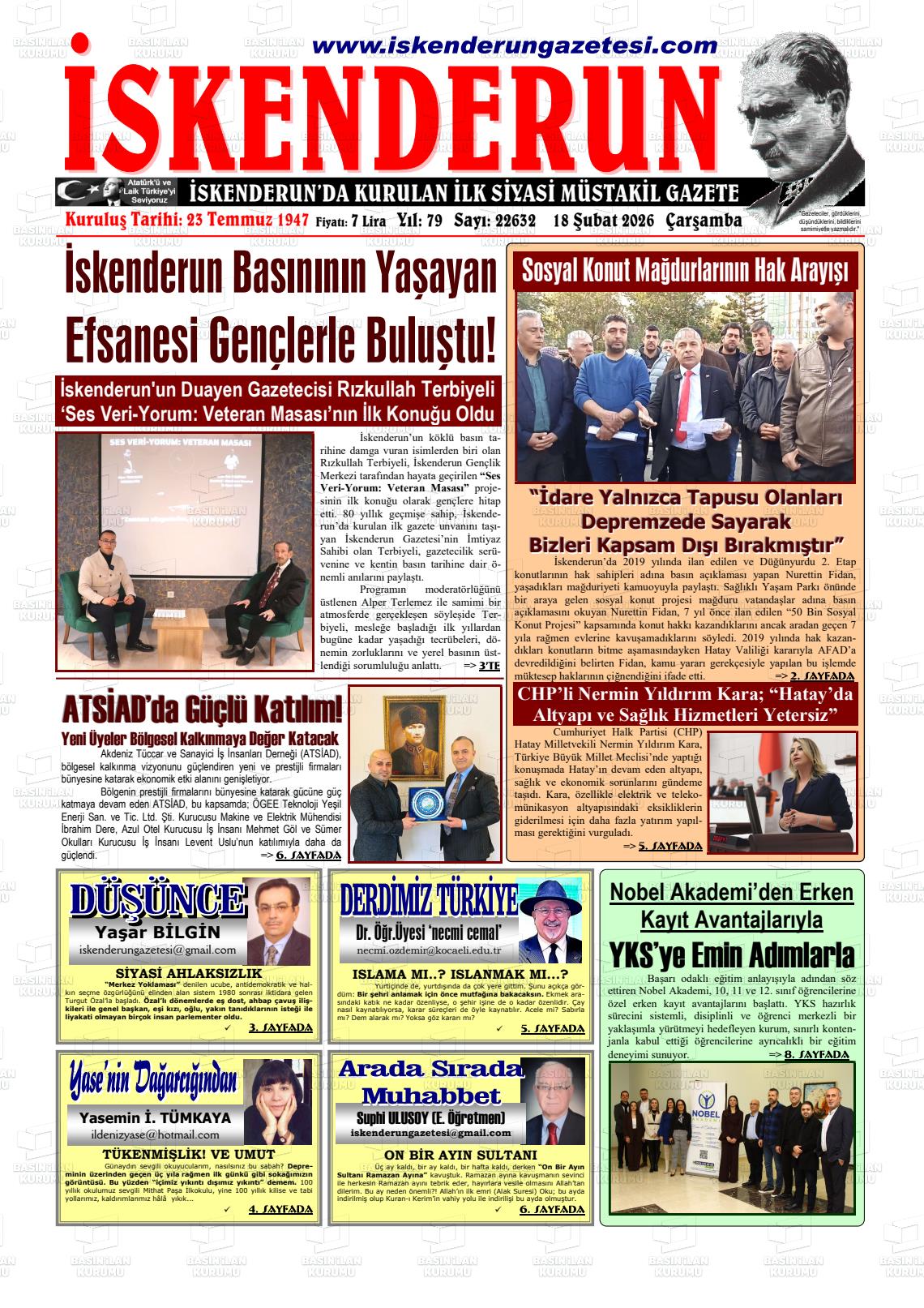 Hatay Iskenderun 18.02.2026