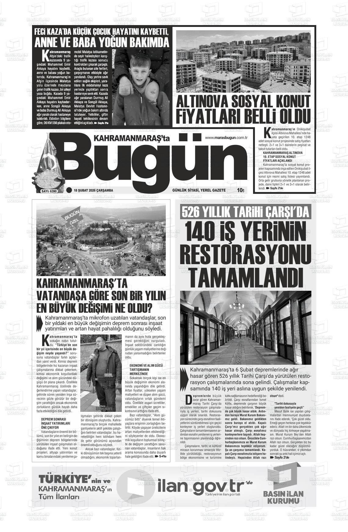 Kahramanmaras Tabugun 18.02.2026