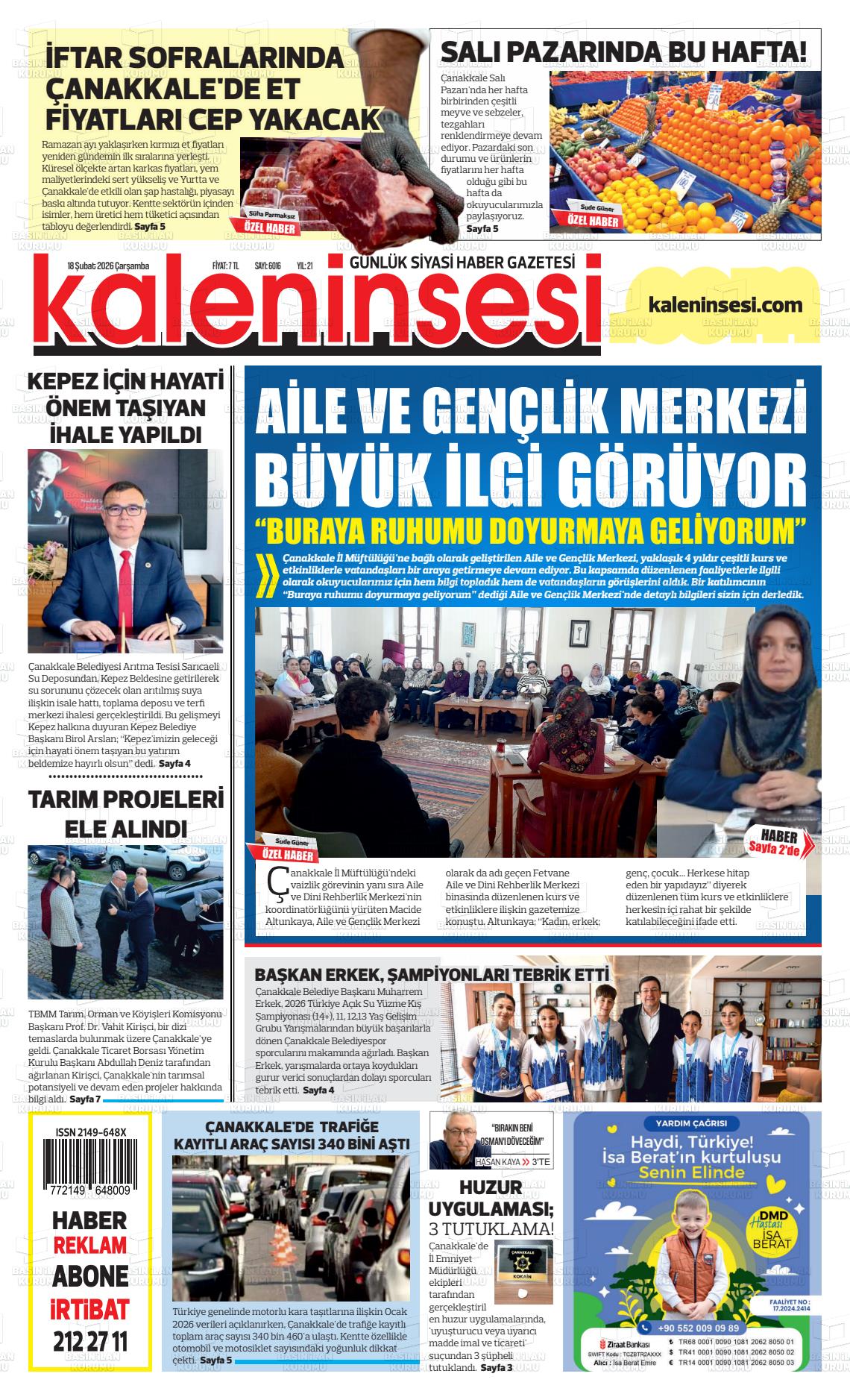 Canakkale Kaleninsesi 18.02.2026