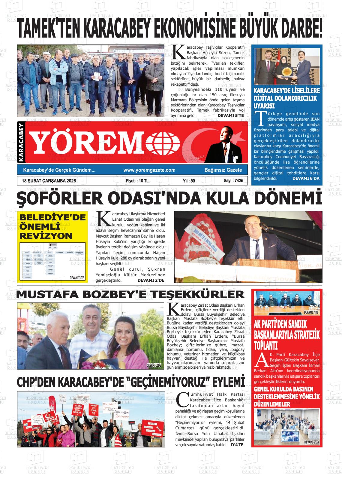 Bursa Karacabeyyorem 18.02.2026