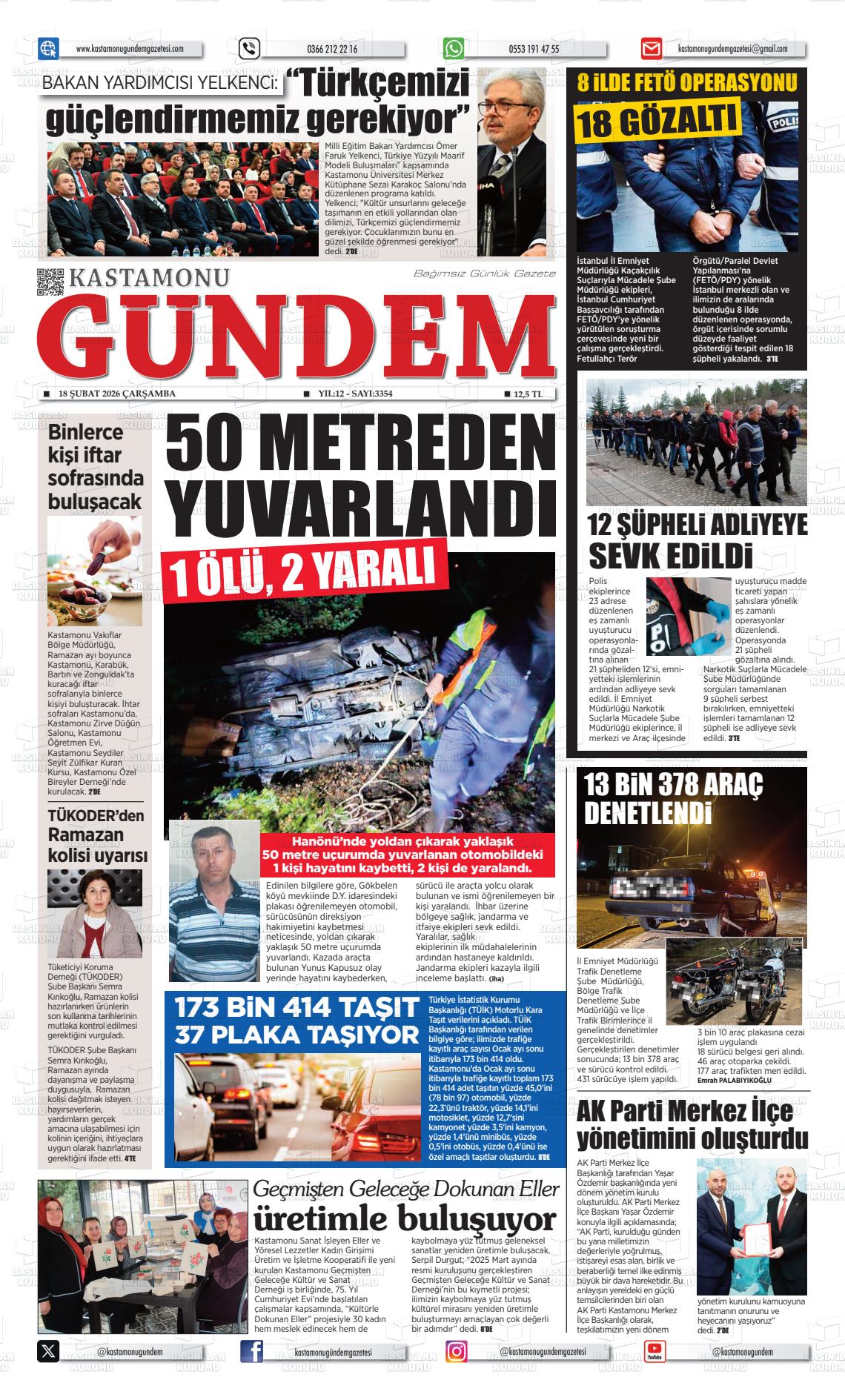 Kastamonu Gundem 18.02.2026