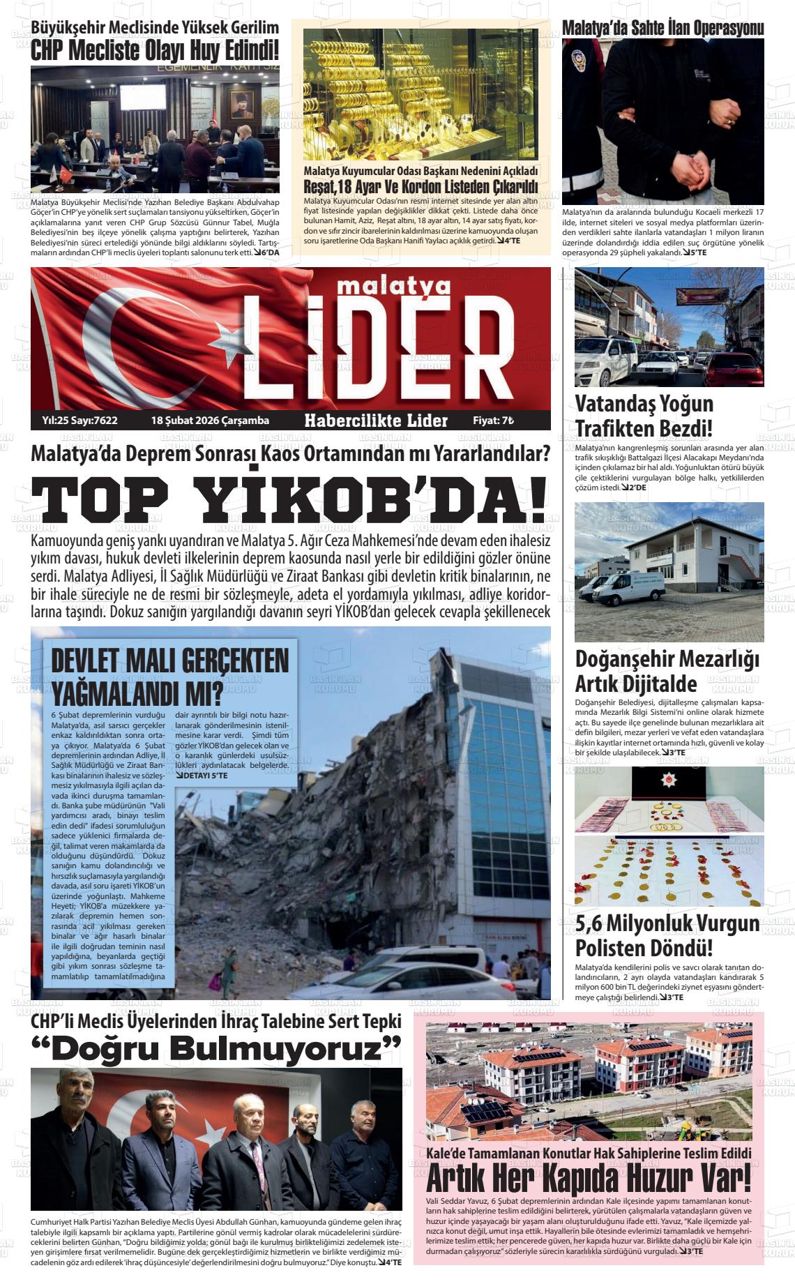 Malatya Sonsoz 18.02.2026