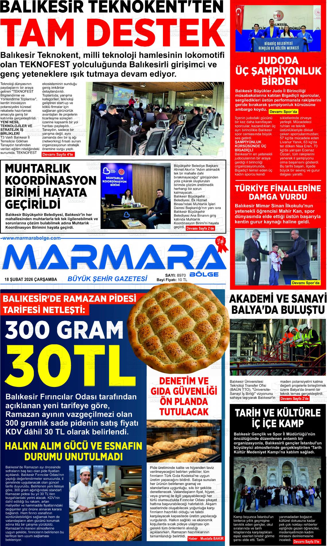 Balikesir Marmarabolge 18.02.2026