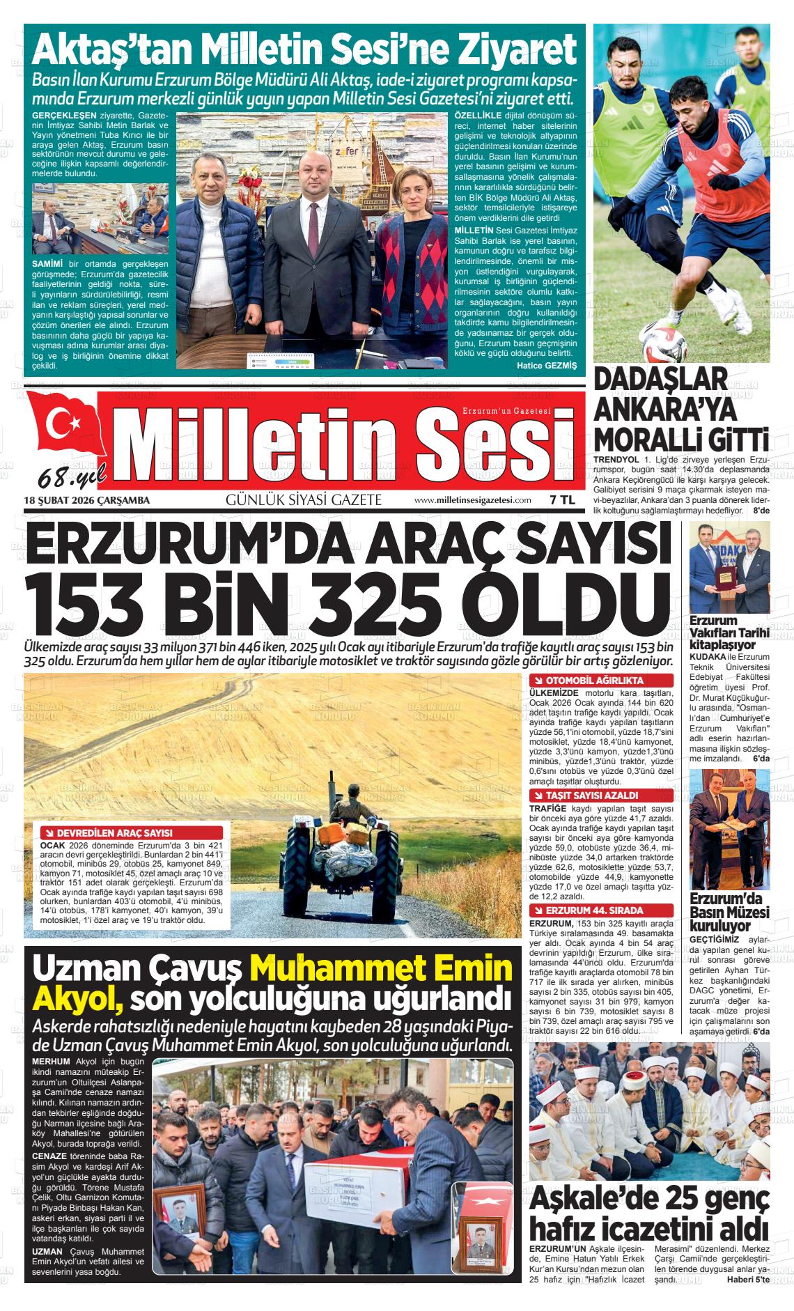 Erzurum Milletinsesi 18.02.2026