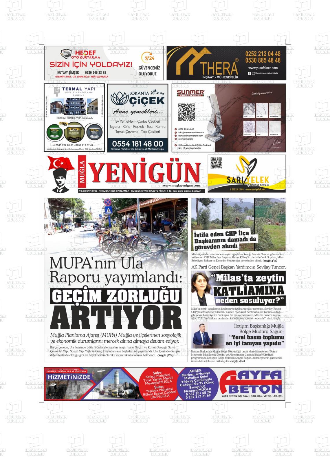 Mugla Yenigun 18.02.2026