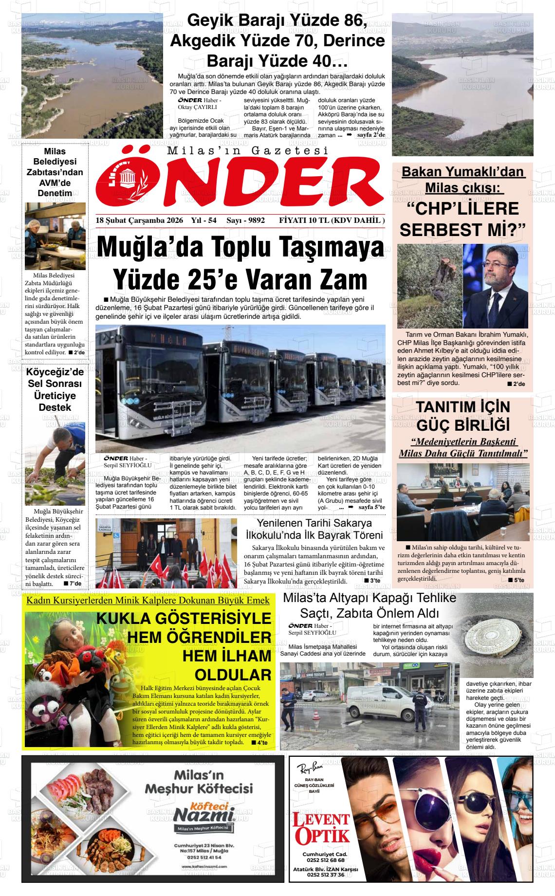 Mugla Onder 18.02.2026
