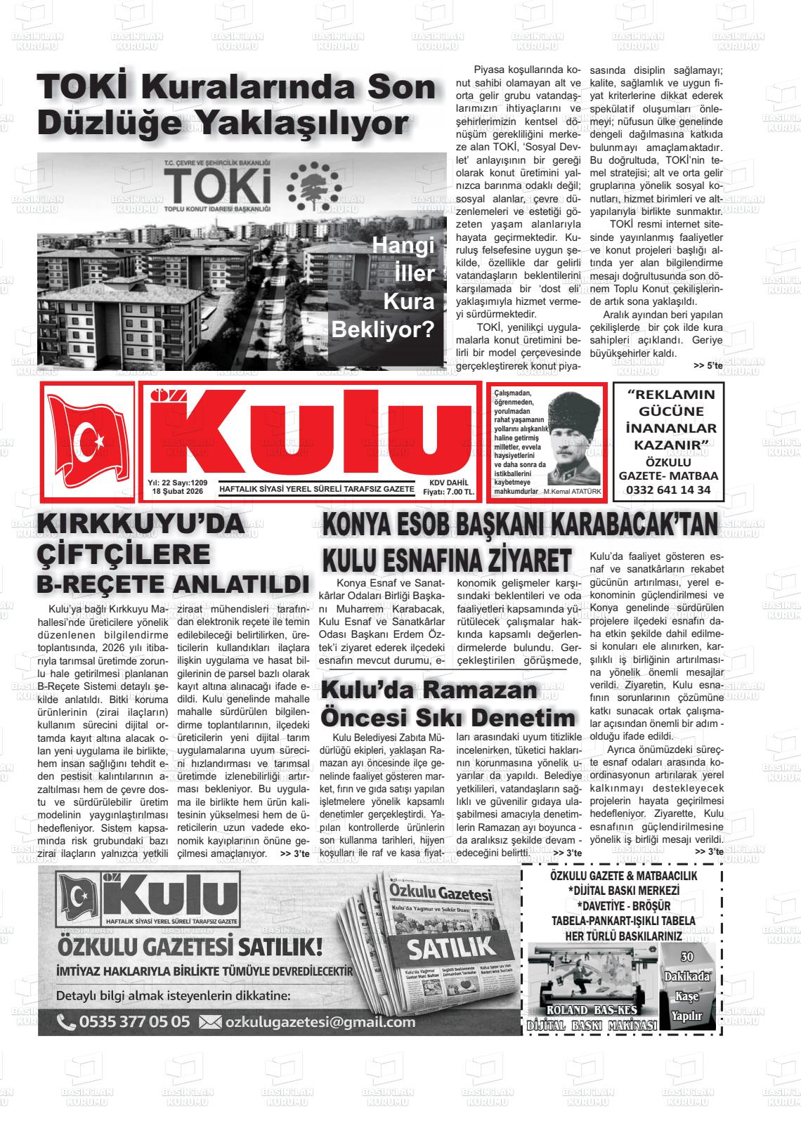 Konya Ozkulu 18.02.2026