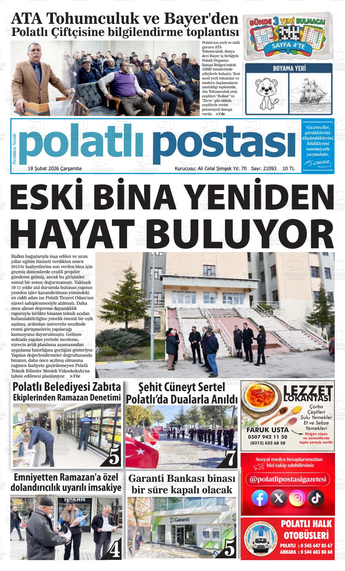 Ankara Polatlipostasi 18.02.2026