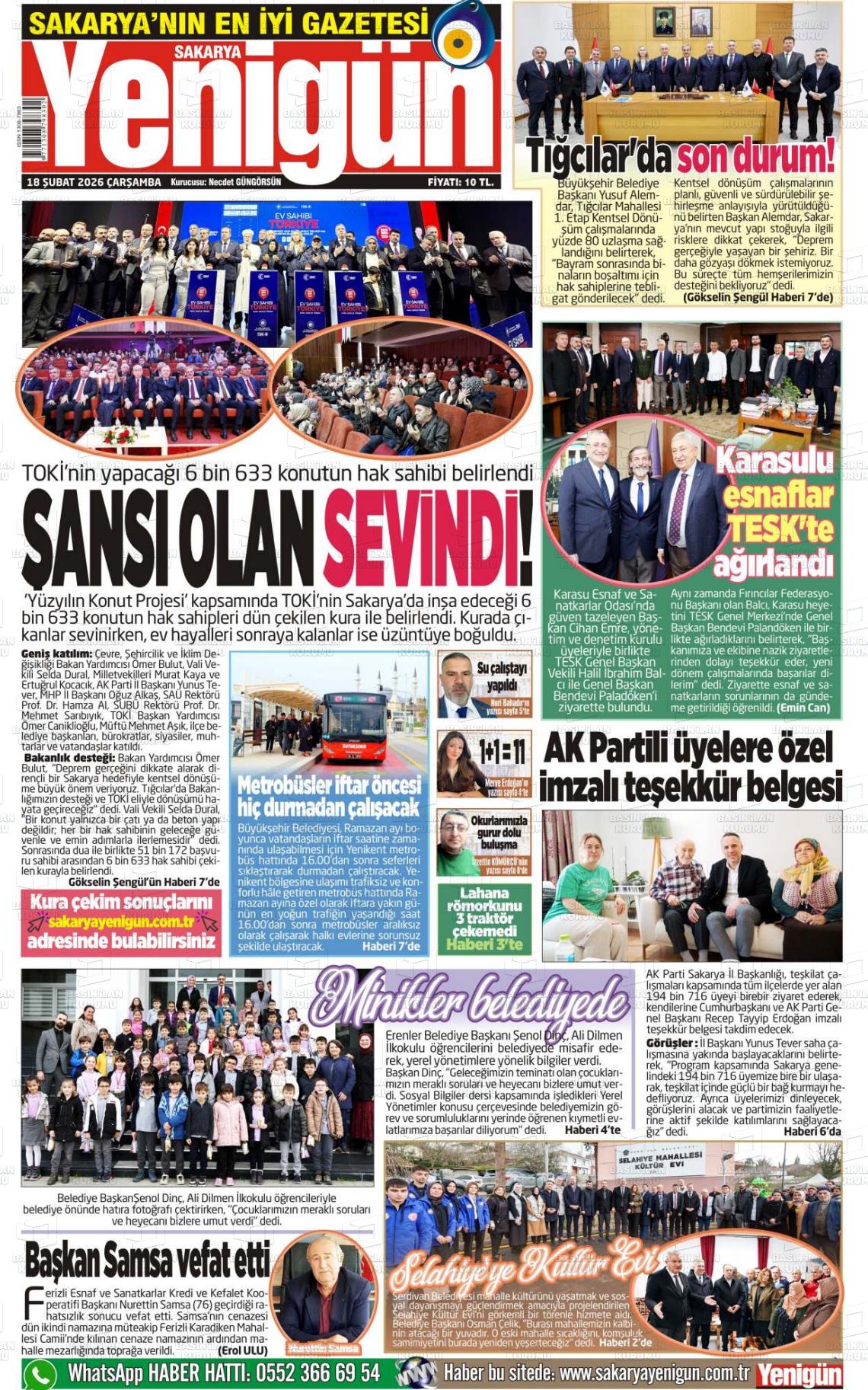 Sakarya Yenigun 18.02.2026