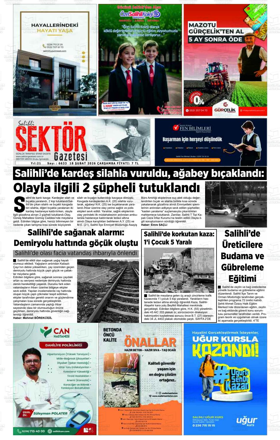 Manisa Salihlisektor 18.02.2026