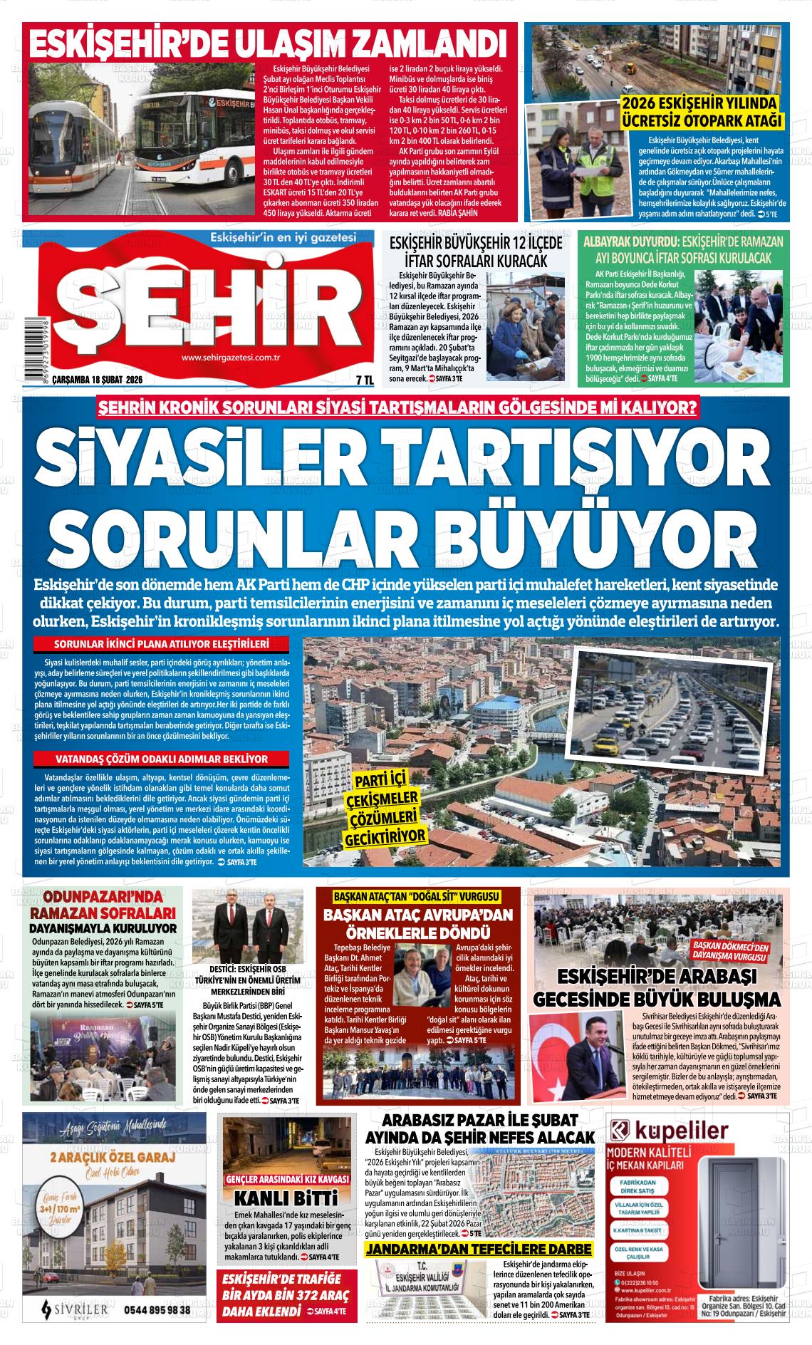 Eskisehir Sehir 18.02.2026