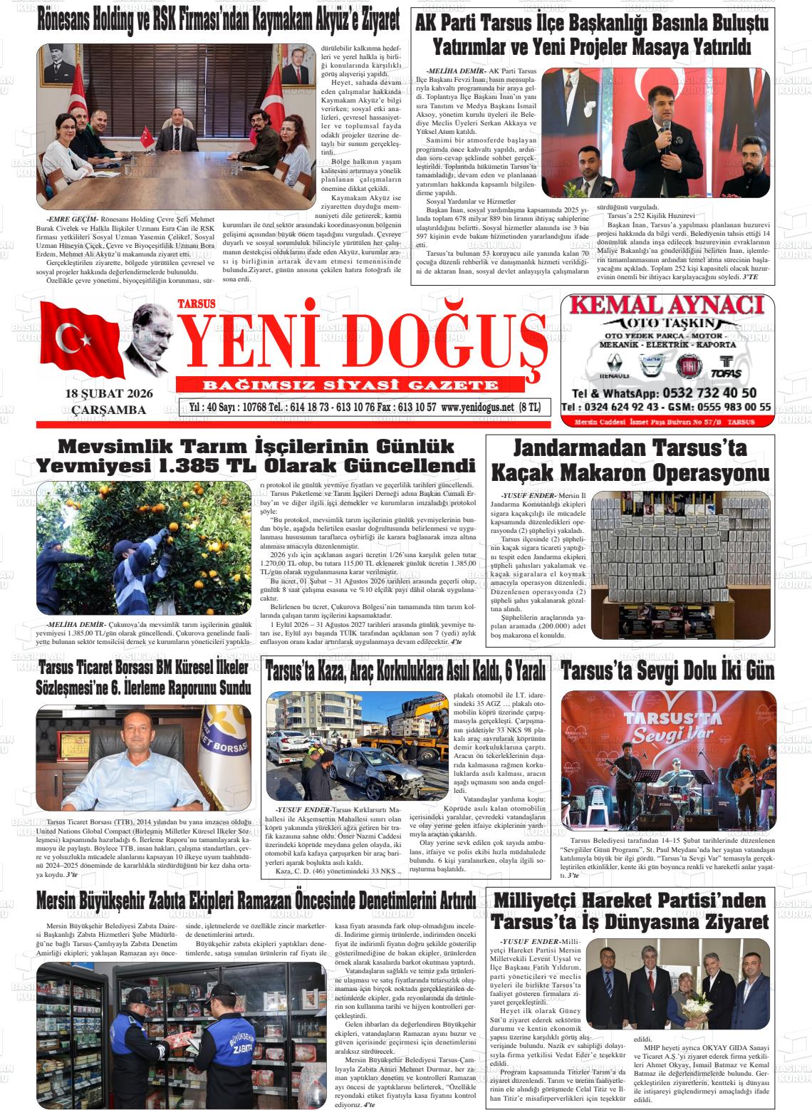 Mersin Tarsusyenidogus 18.02.2026