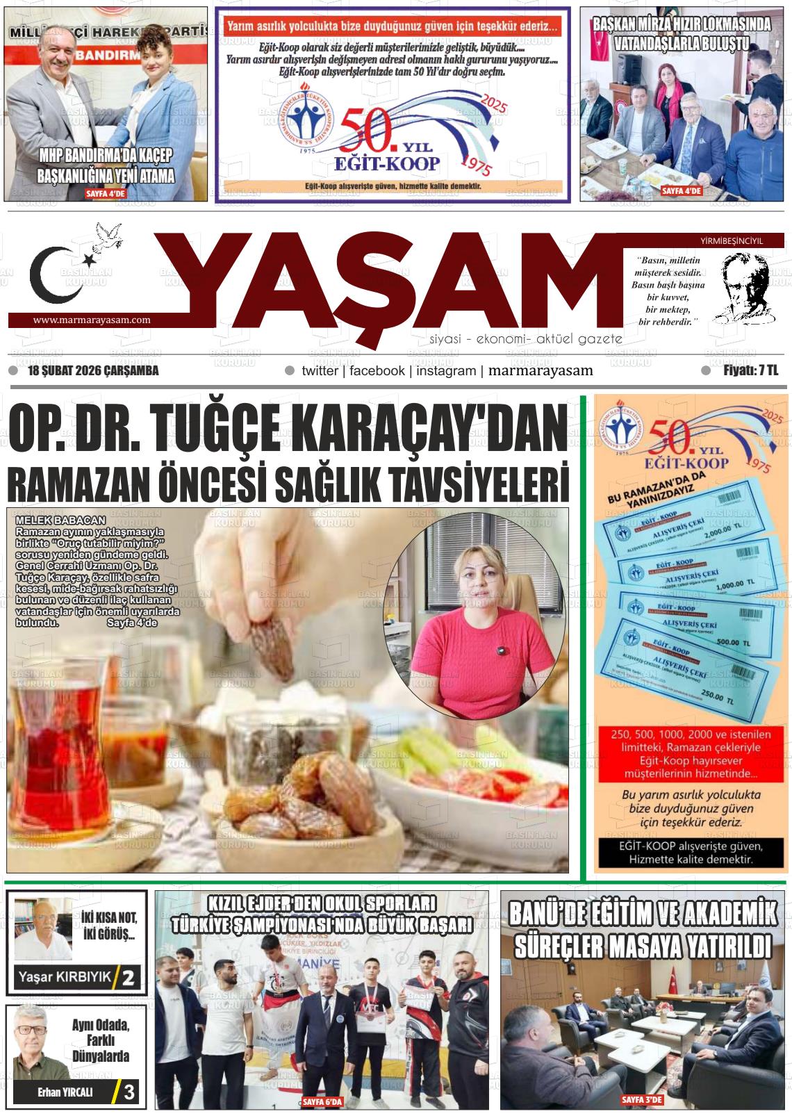 Canakkale Yasam 18.02.2026