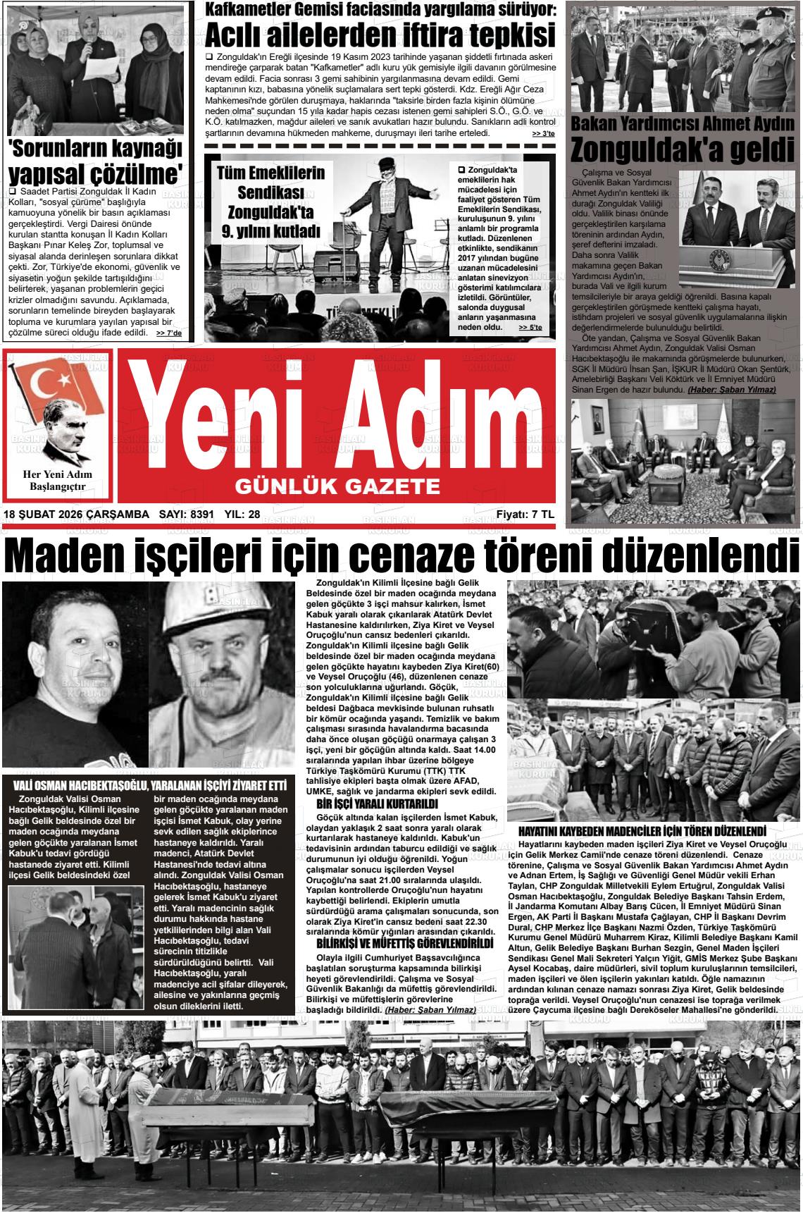 Zonguldak Yeniadim 18.02.2026