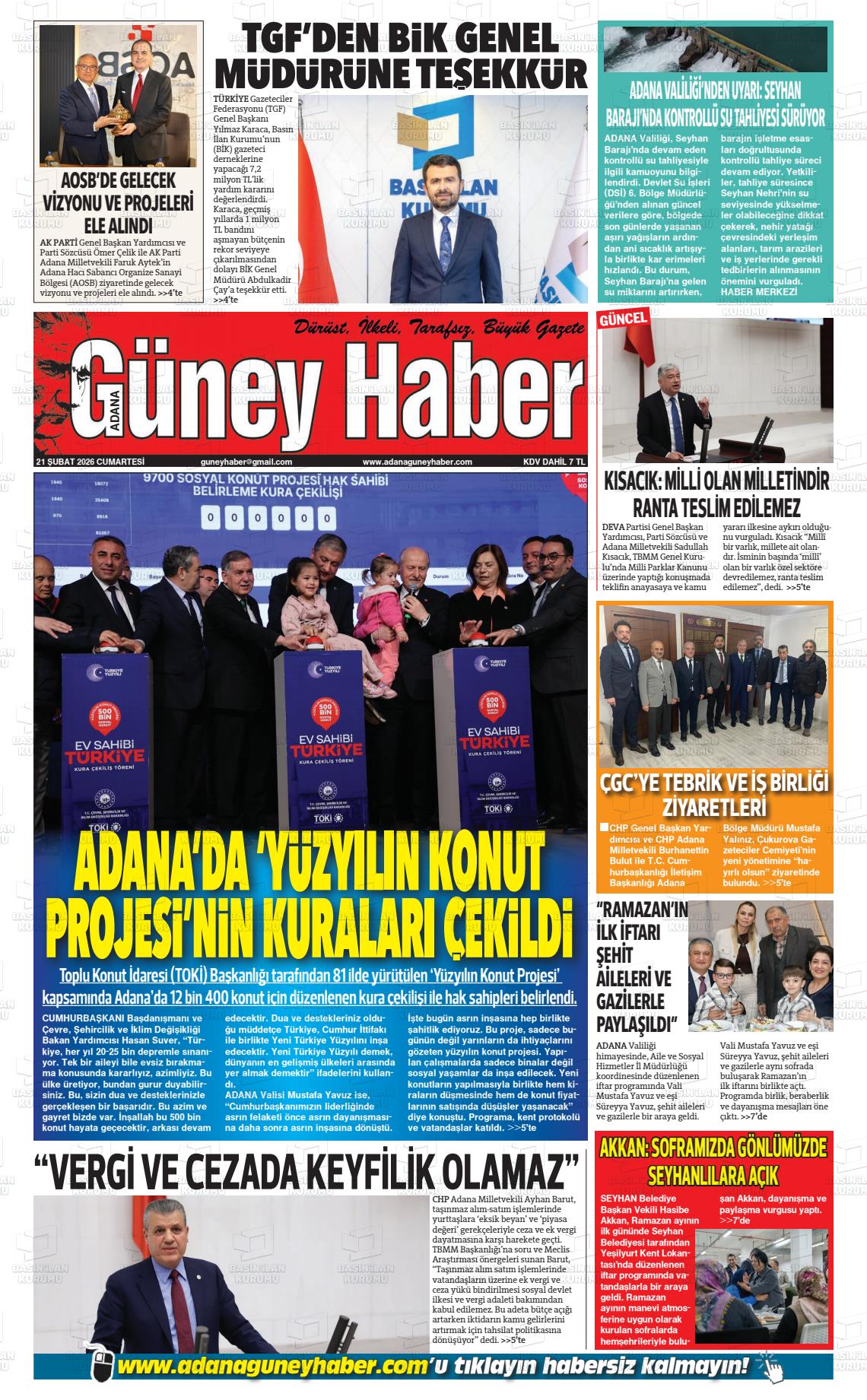 Adana Guneyhaber 21.02.2026